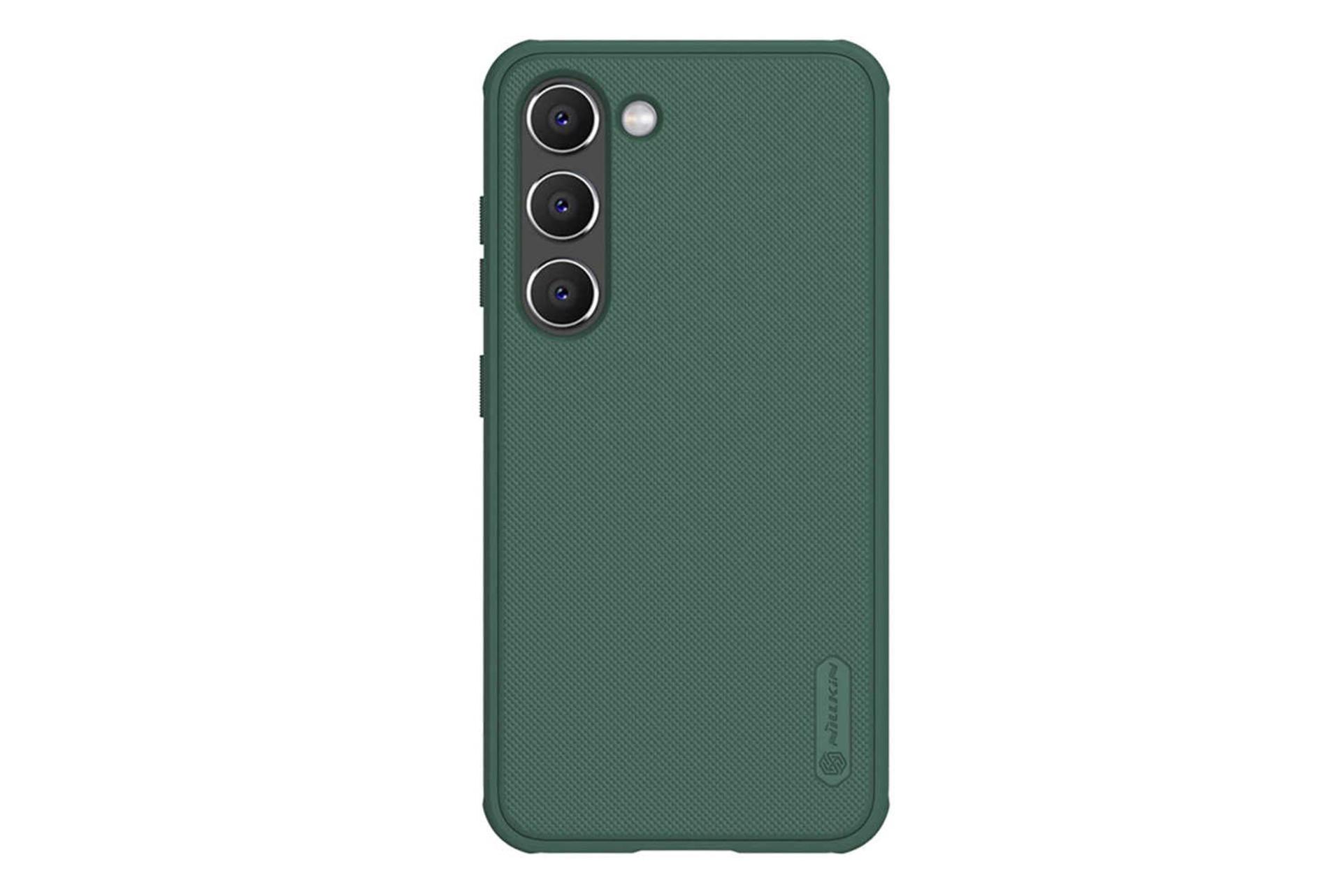 نمای پشت قاب گوشی نیلکین مدل Super Frosted Shield Pro مناسب سامسونگ Galaxy S23 Plus رنگ سبز