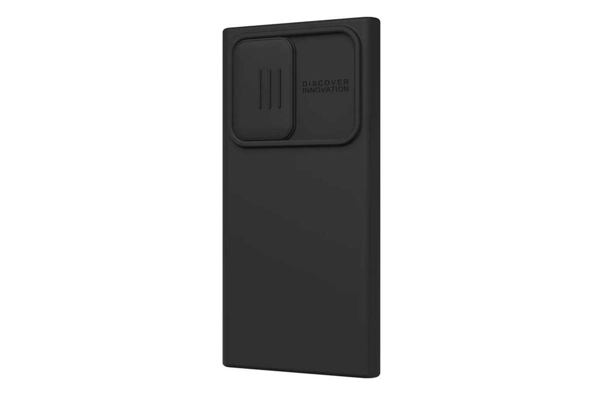نمای سمت راست قاب گوشی نیلکین مدل CamShield Silky Silicon مناسب سامسونگ Galaxy S22 Ultra رنگ مشکی