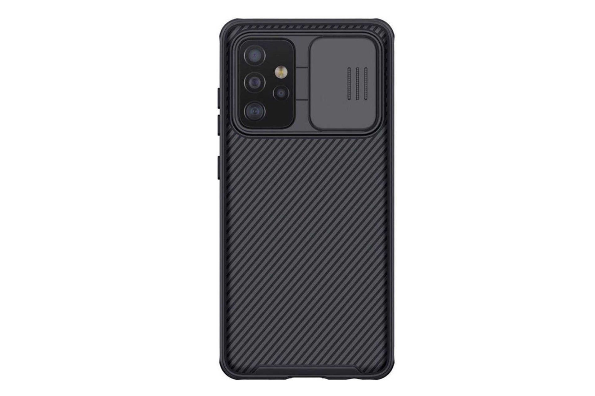 نمای پشت قاب گوشی نیلکین مدل CamShield Pro مناسب سامسونگ Galaxy A52 4G / A52 5G رنگ مشکی
