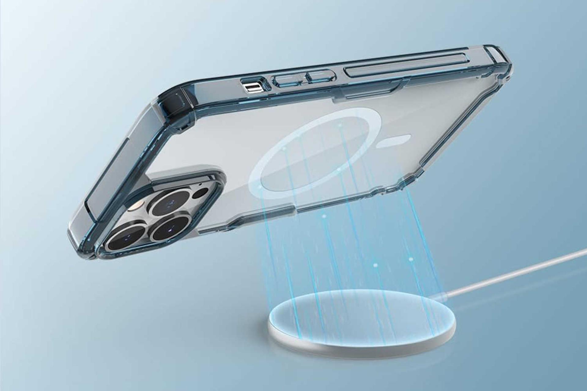 شارژر مگنتی قاب گوشی نیلکین مدل Nature TPU Pro Magnetic مناسب اپل iPhone 13 Pro Max