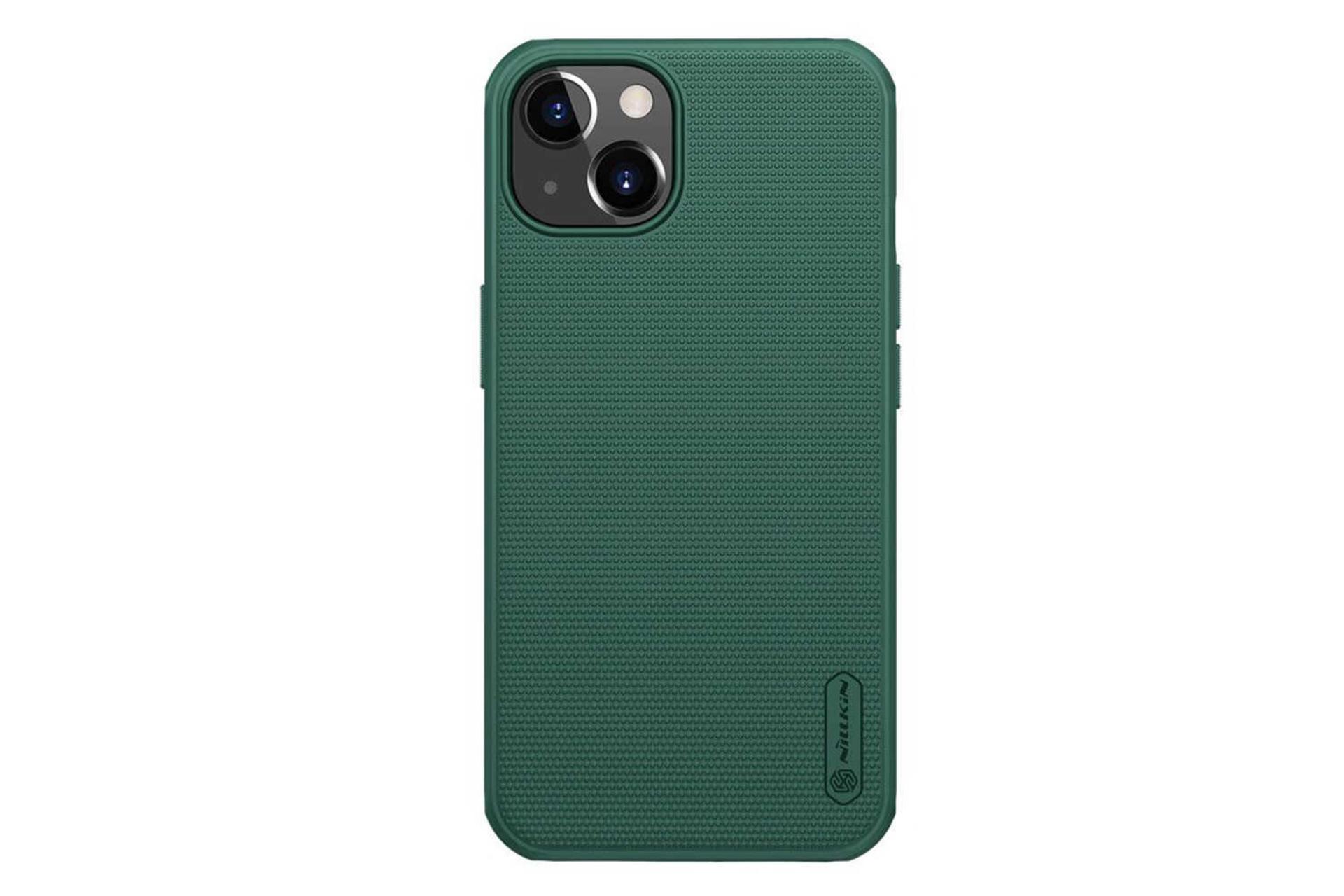 نمای پشت قاب گوشی نیلکین مدل Super Frosted Shield Pro Magnetic مناسب اپل iPhone 13 رنگ سبز