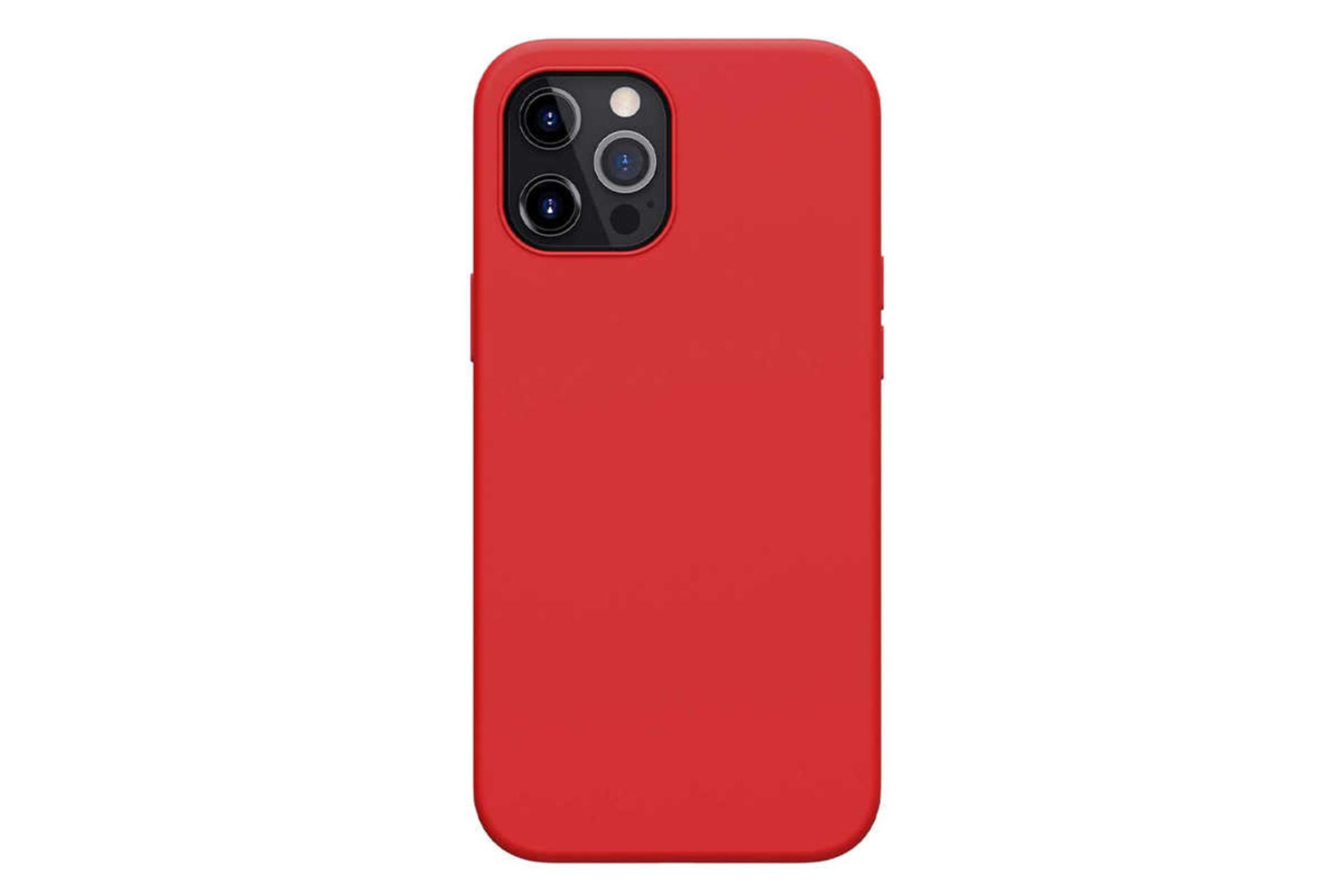 نمای پشت گوشی نیلکین مدل Flex مناسب اپل iPhone 12 Pro / 12 رنگ قرمز