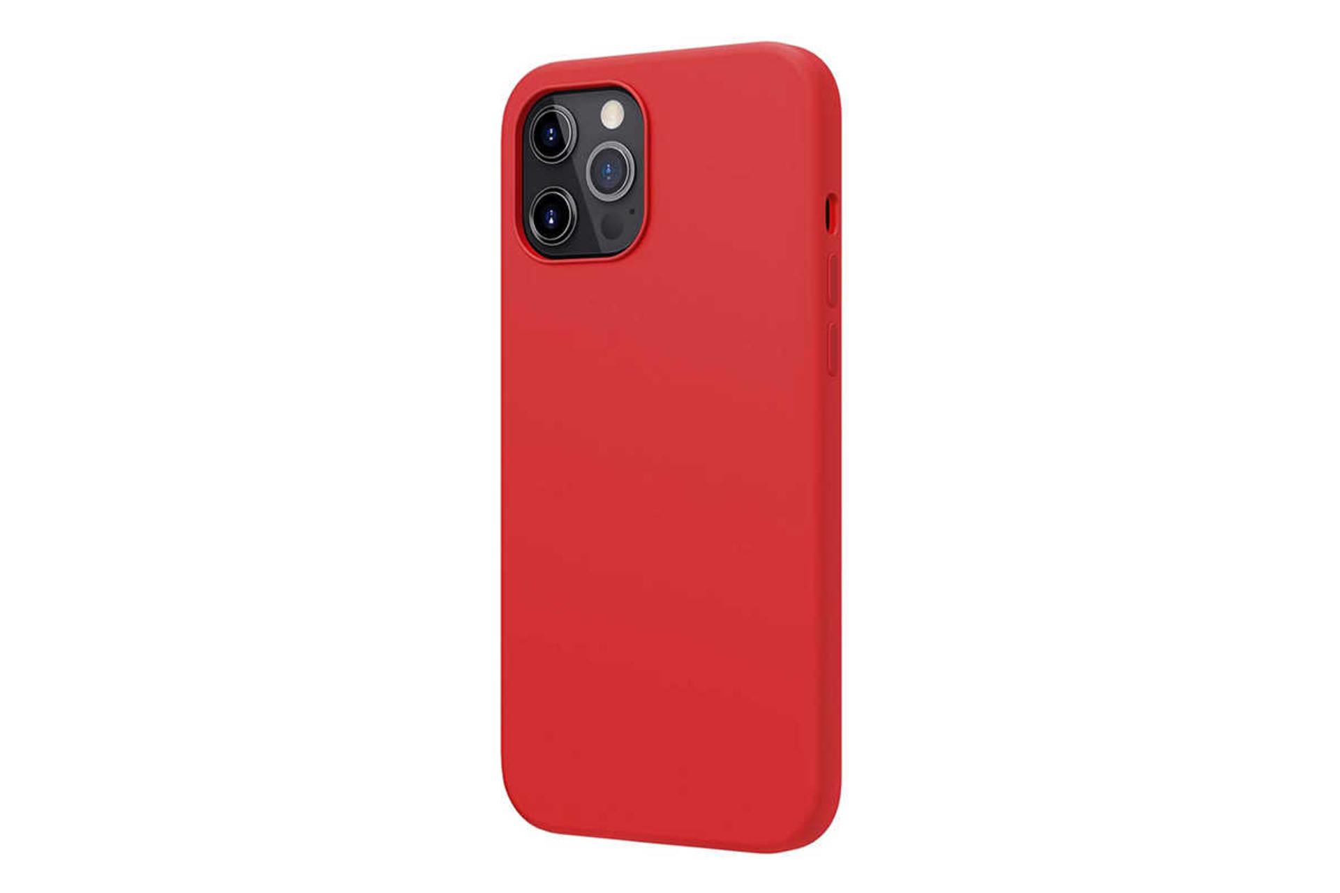 نمای سمت راست گوشی نیلکین مدل Flex مناسب اپل iPhone 12 Pro / 12 رنگ قرمز