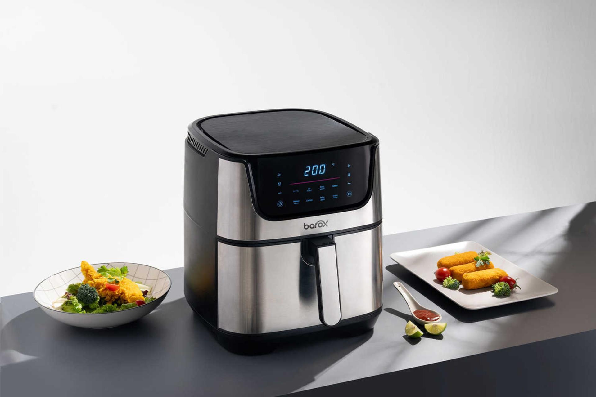 نمای سمت چپ هواپز باروکس AF-281 رنگ استیل