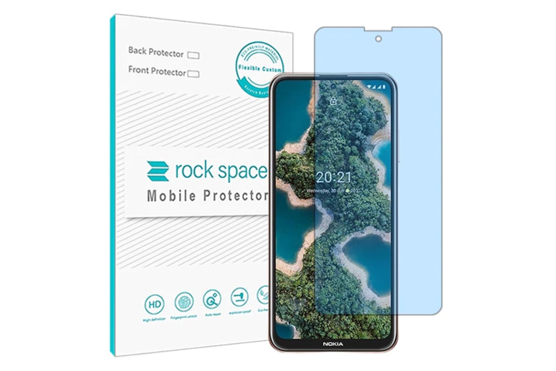 محافظ صفحه نمایش گوشی راک اسپیس مدل HyBLU مناسب نوکیا X20
