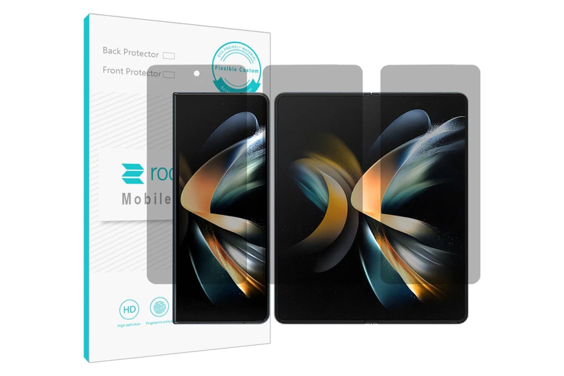 محافظ صفحه نمایش گوشی راک اسپیس مدل 180F-03Y مناسب سامسونگ Galaxy Z Fold4 نمایشگر بیرونی و داخلی