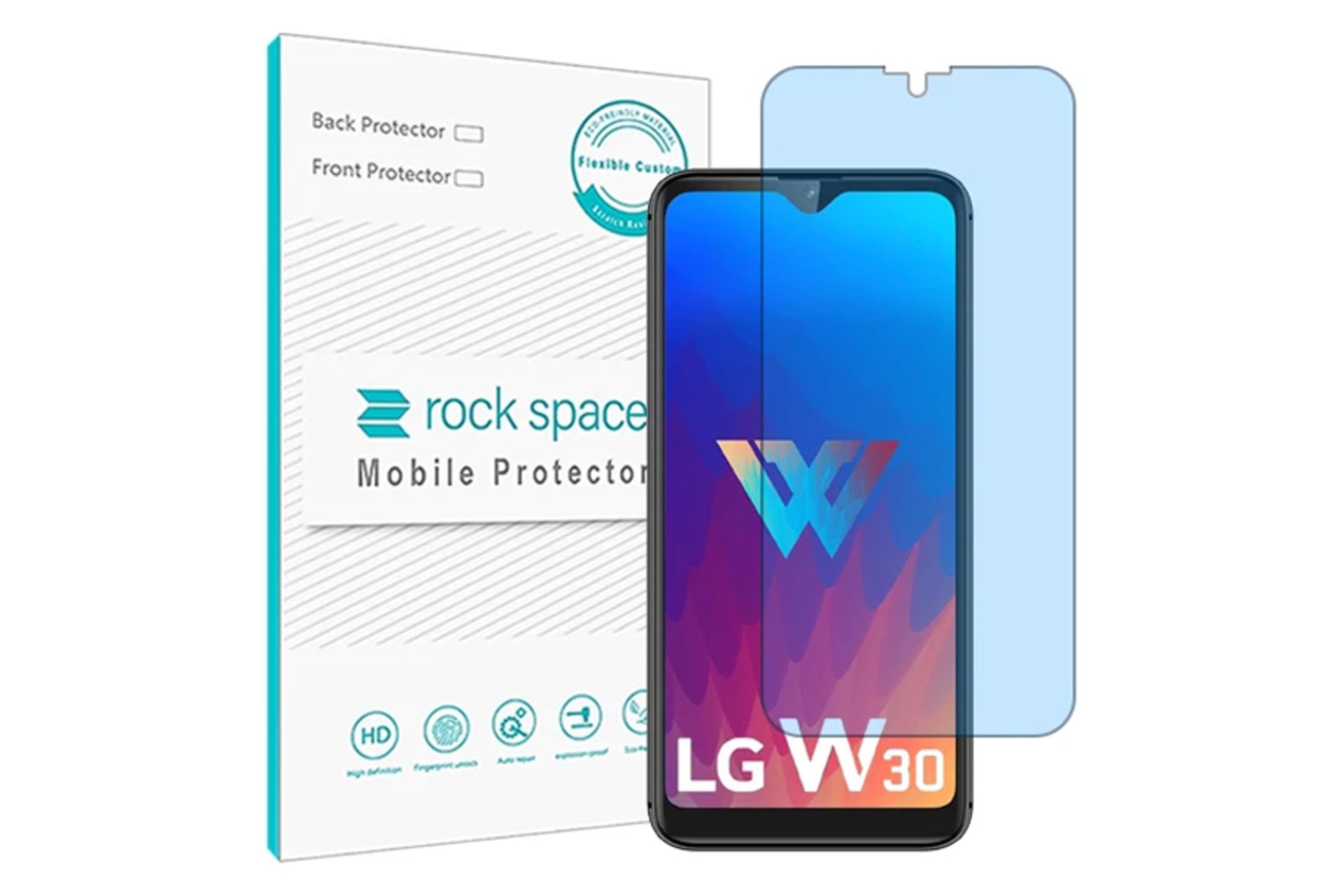 محافظ صفحه نمایش گوشی راک اسپیس مدل HyBLU مناسب ال جی W30