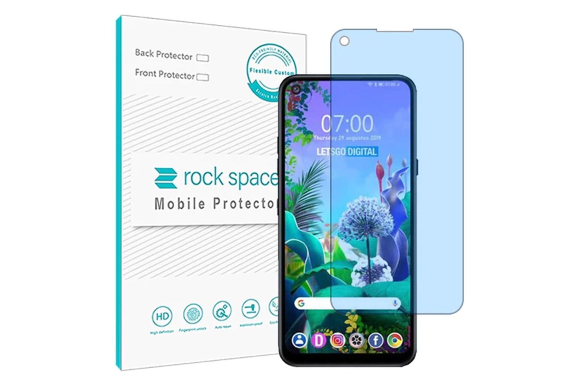 محافظ صفحه نمایش گوشی راک اسپیس مدل HyBLU مناسب ال جی Q70