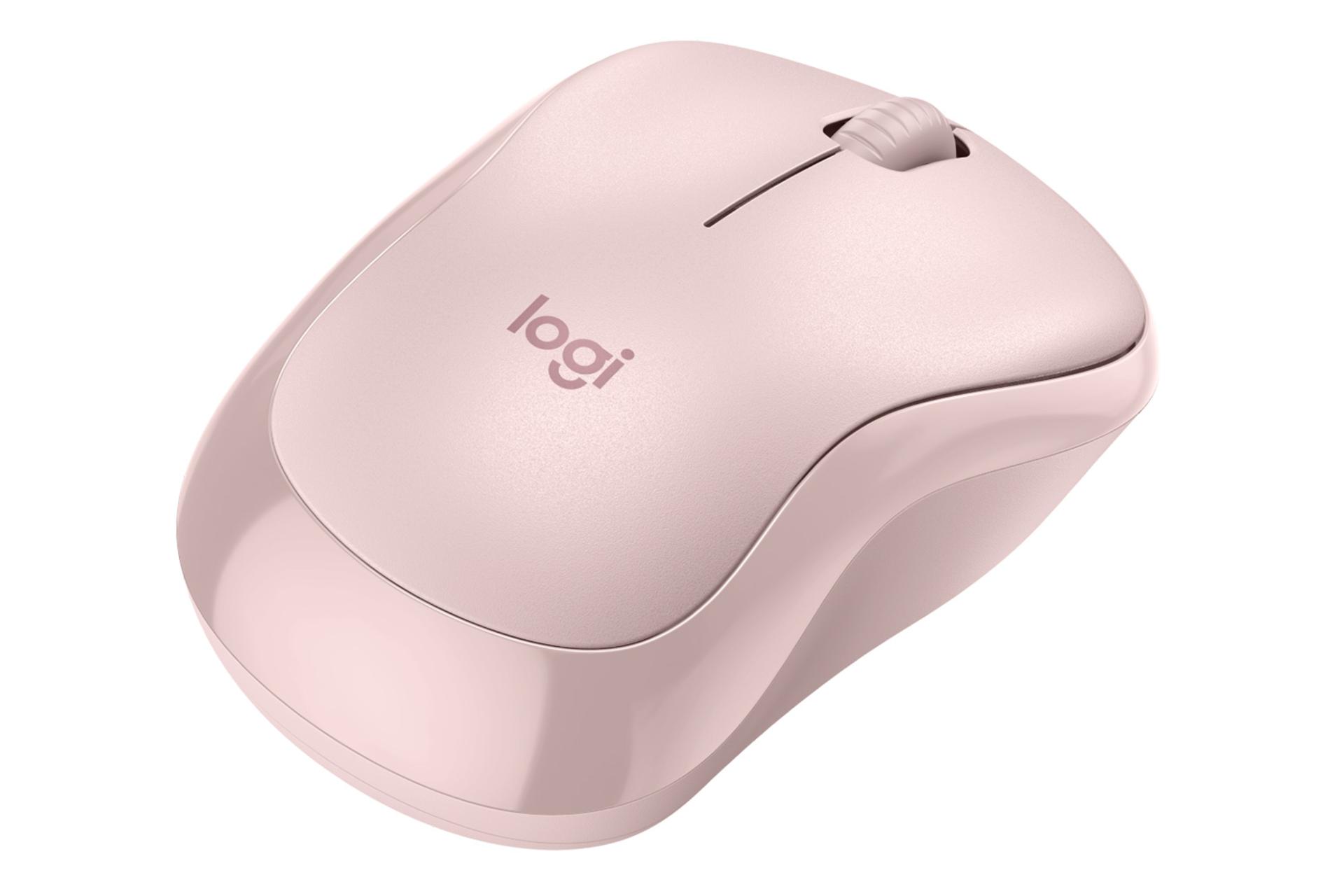 نمای کناری رنگ صورتی ماوس لاجیتک Logitech M240 Silent