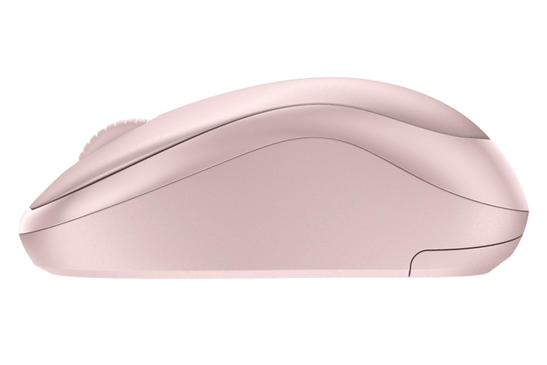 نمای چپ رنگ صورتی ماوس لاجیتک Logitech M240 Silent