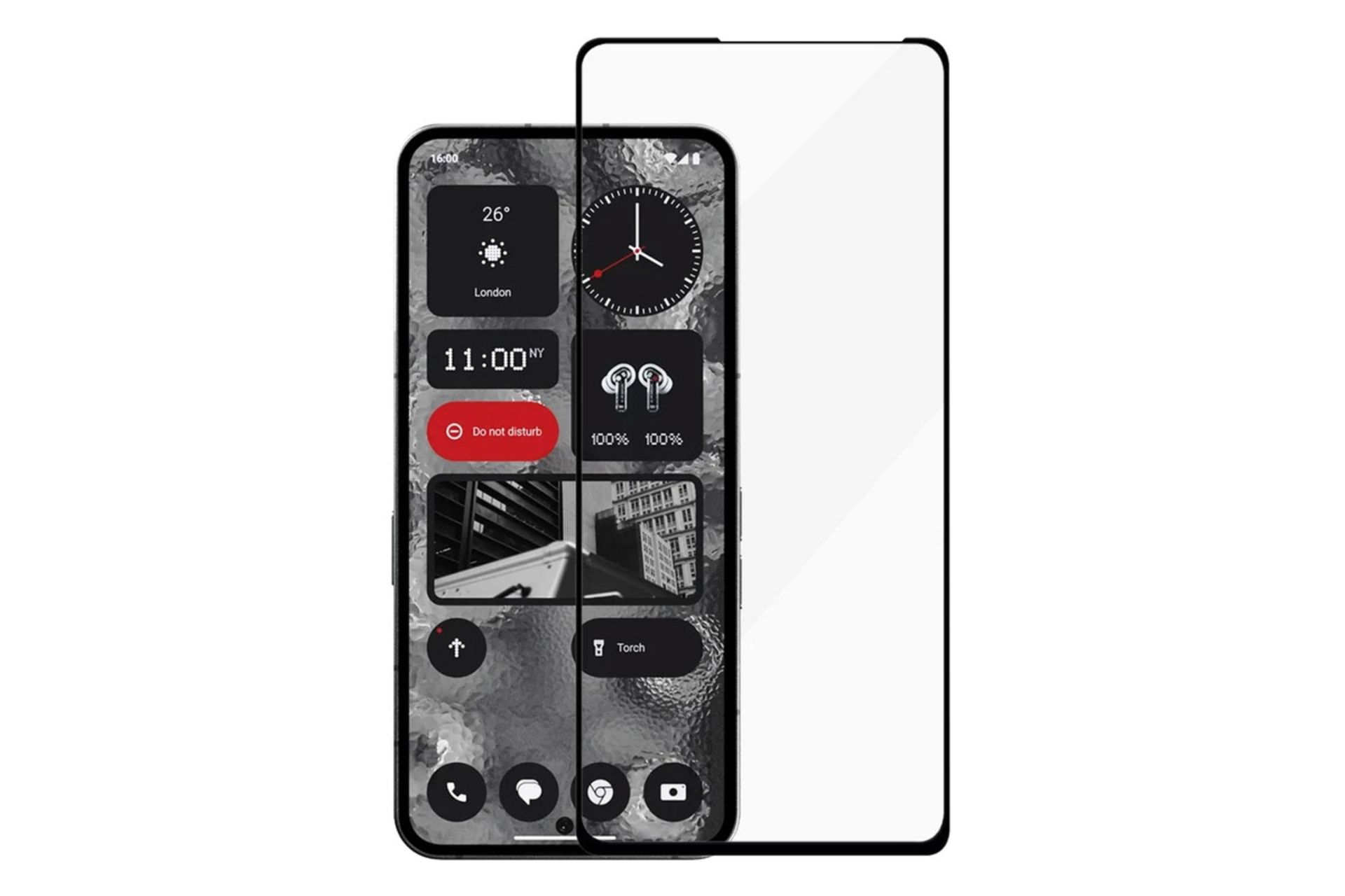 شفافیت محافظ صفحه نمایش گوشی بادیگارد مدل GNP مناسب ناتینگ فون 2