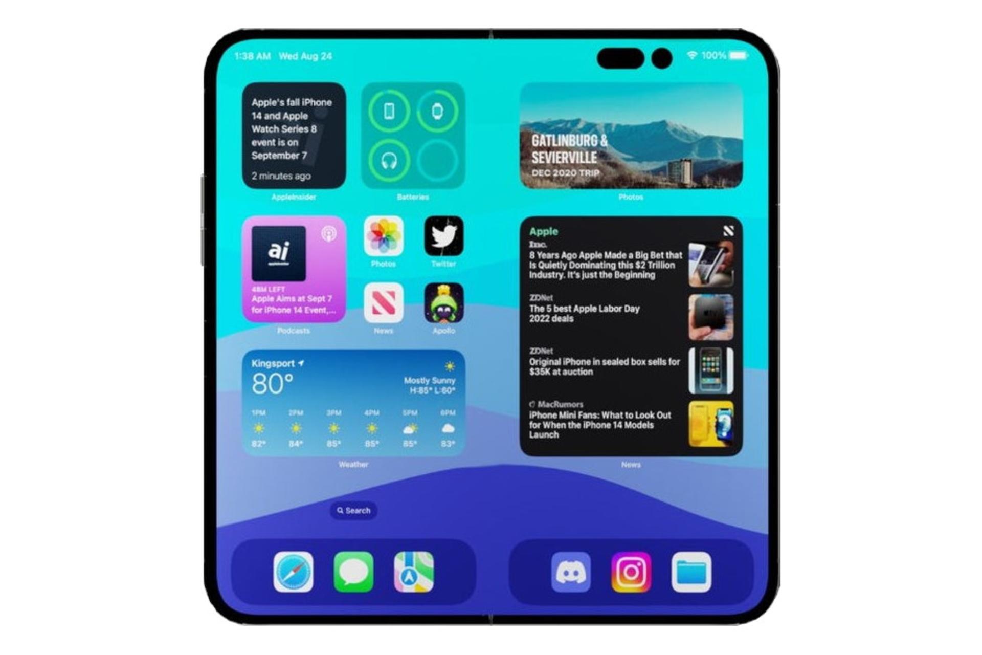 گوشی موبایل آیفون فولد اپل / Apple iPhone Fold