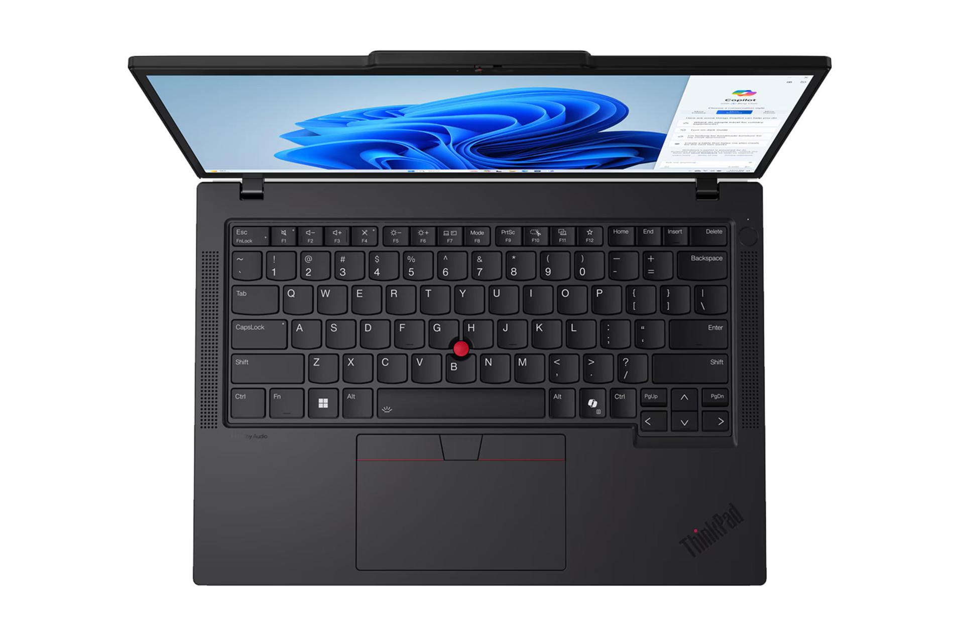 لپ تاپ لنوو Lenovo ThinkPad T14 Gen 5 نمای بالا و کیبورد