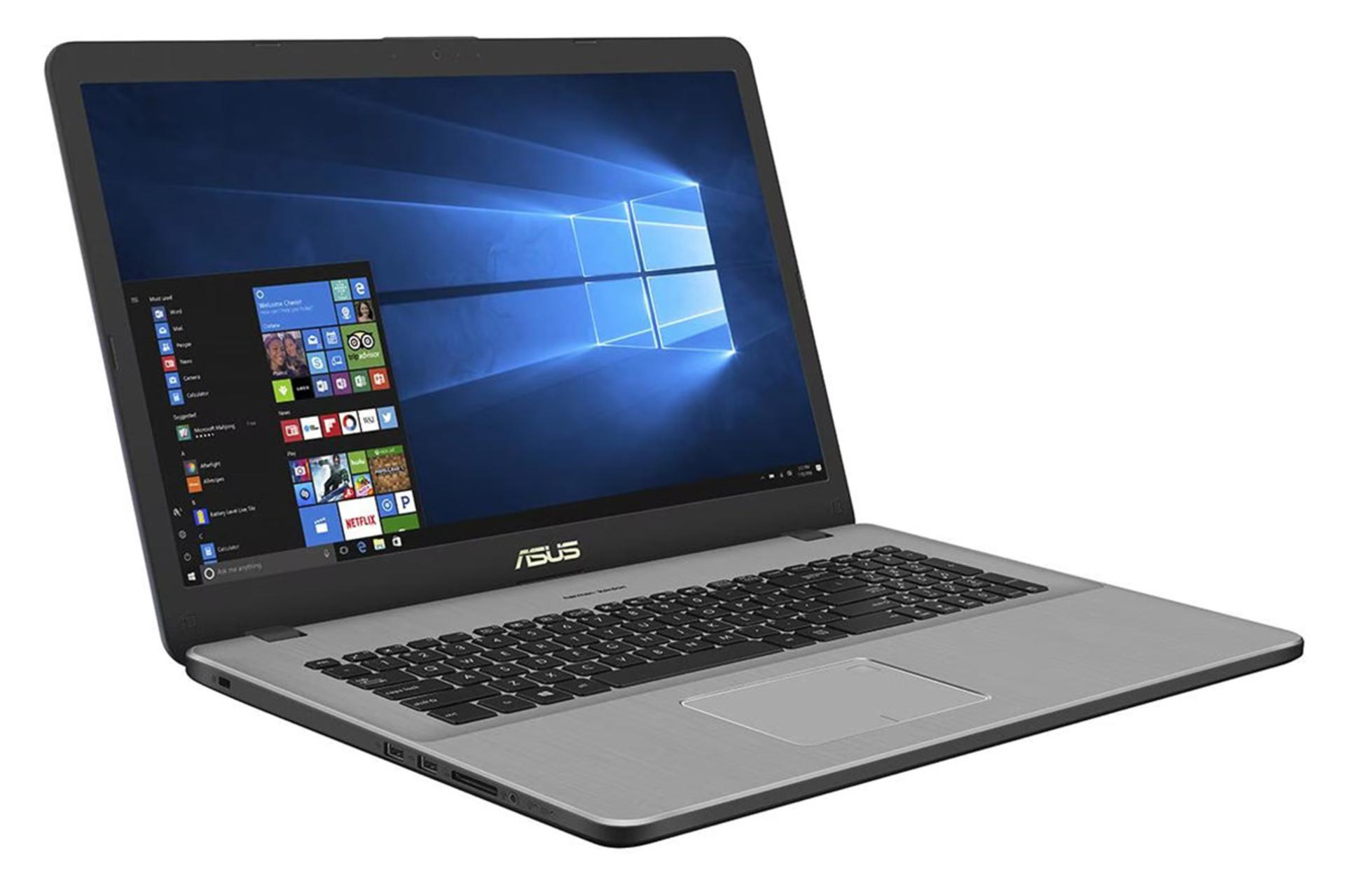 لپ تاپ ایسوس ASUS Vivobook Pro 17 N705UD نمای جلو و چپ