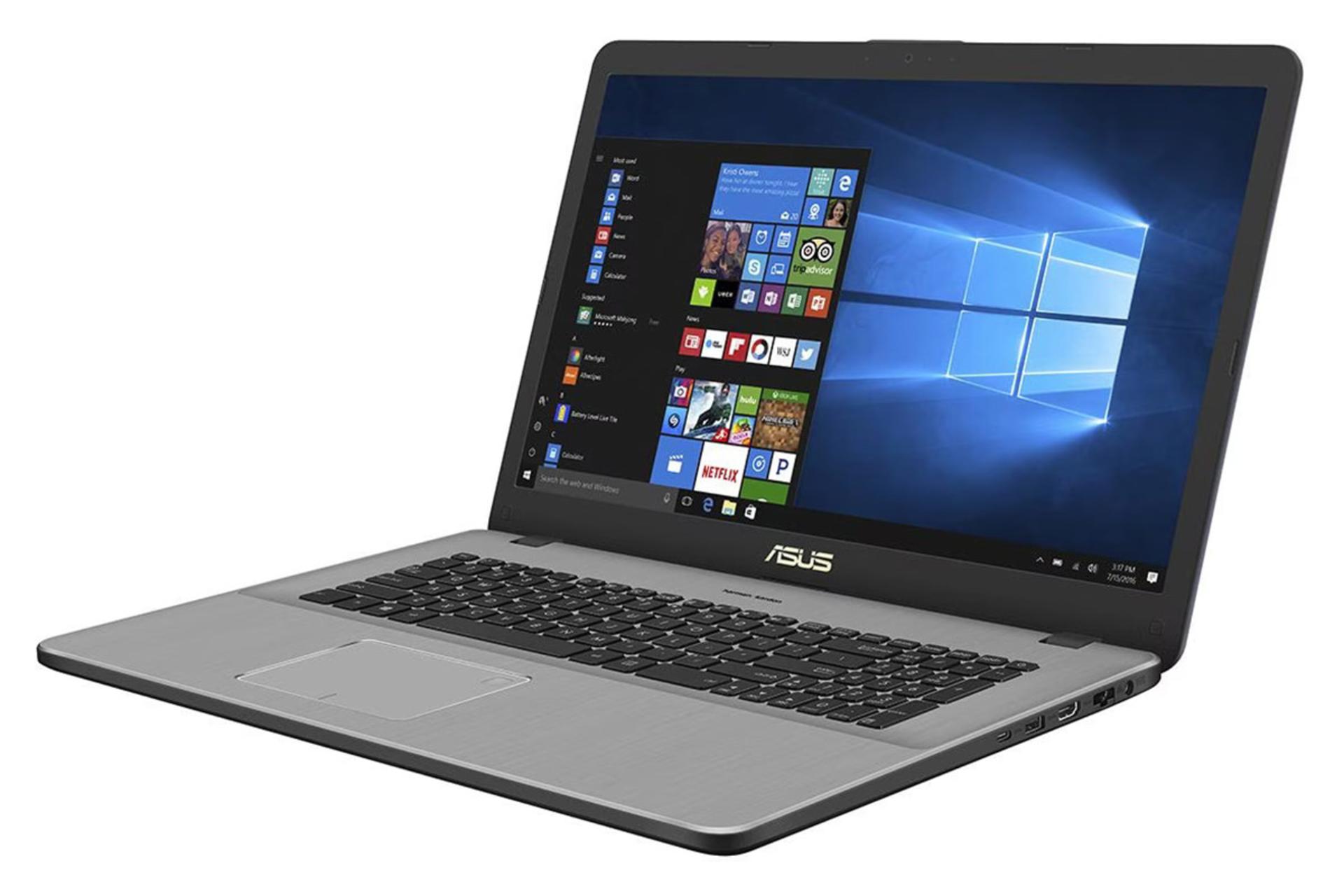 لپ تاپ ایسوس ASUS Vivobook Pro 17 N705UD نمای جلو و راست