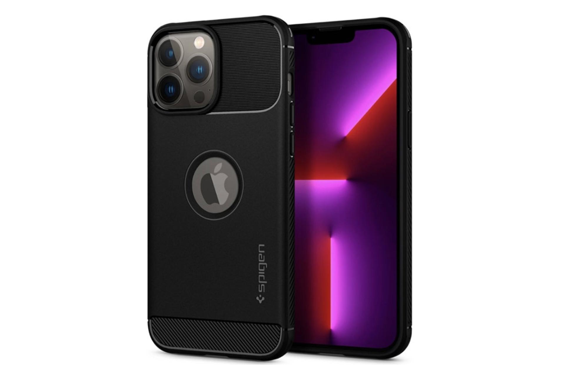 قاب گوشی اسپیگن Spigen Rugged Armor Apple iPhone 13 Pro Max روی گوشی