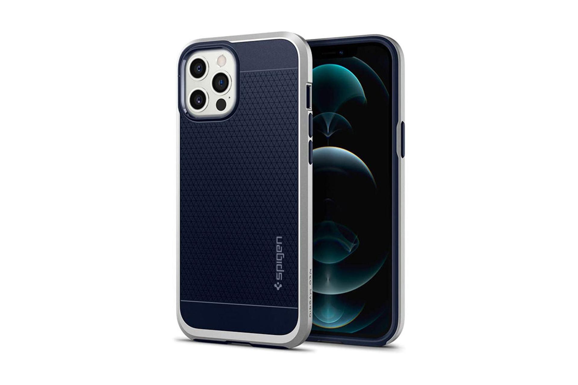 قاب گوشی اسپیگن Spigen Neo Hybrid Apple iPhone 12 Pro Max رنگ نقره ای