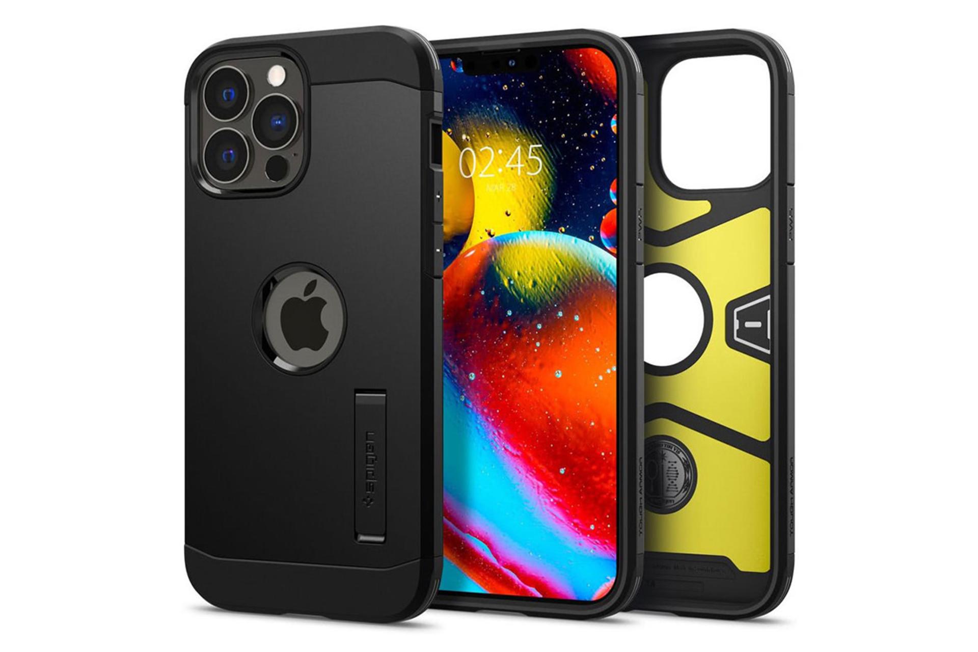 قاب اسپیگن Spigen Tough Armor Apple iPhone 13 Pro نمای پشت و داخل