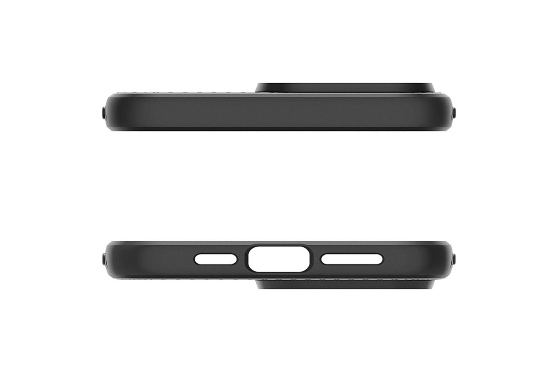 قاب گوشی اسپیگن Spigen Liquid Air Apple iPhone 15 Pro Max نمای زیر و بالا