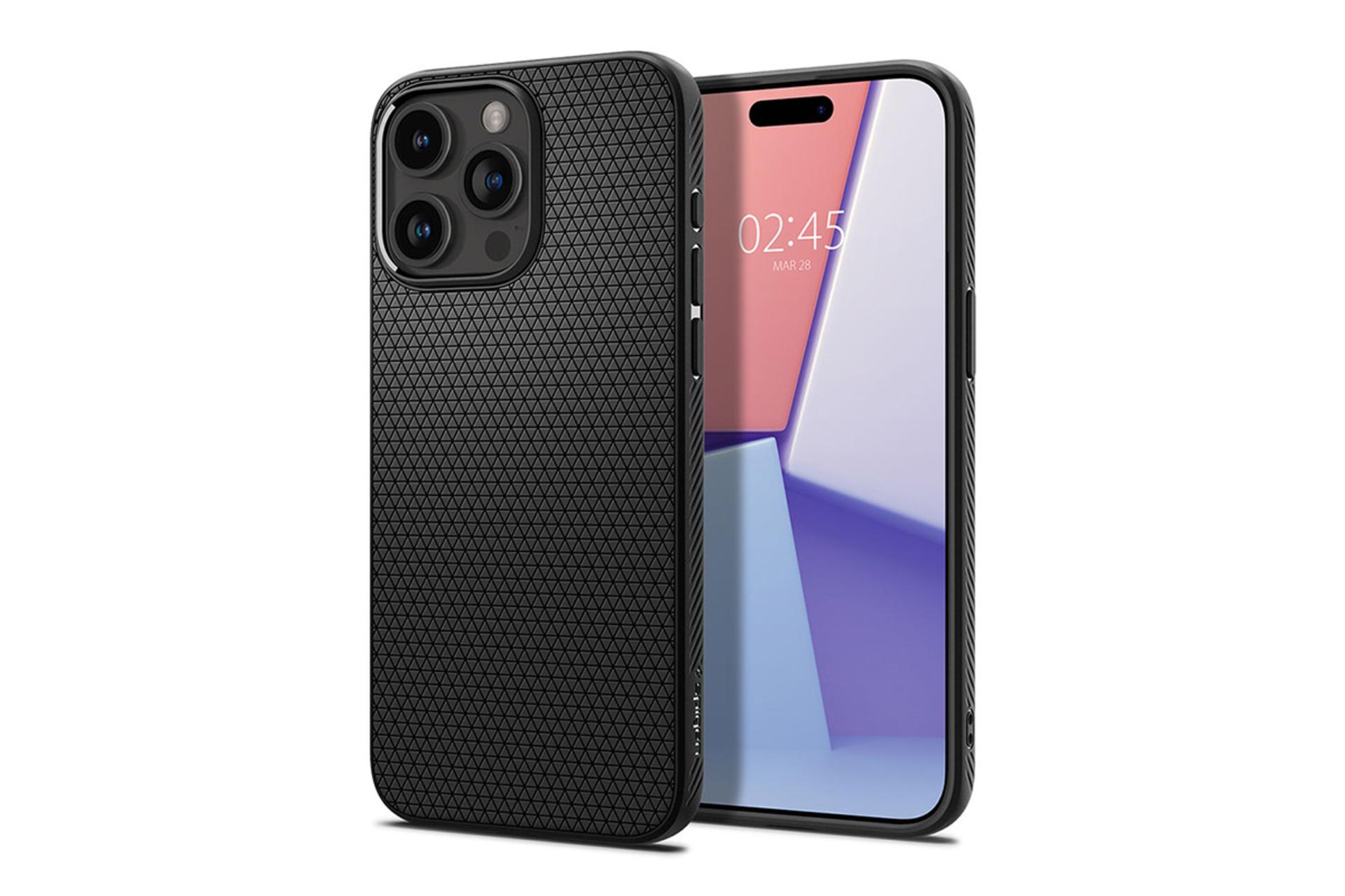 قاب گوشی اسپیگن Spigen Liquid Air Apple iPhone 15 Pro Max روی گوشی