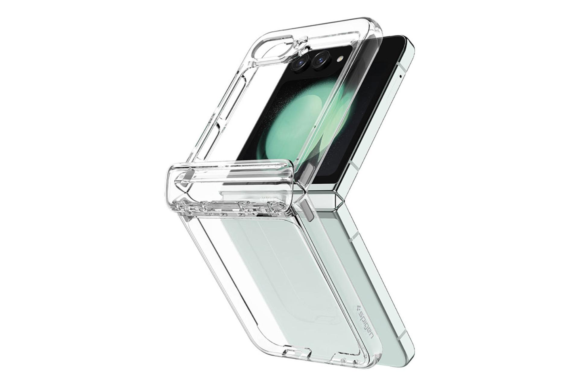 قاب گوشی اسپیگن Spigen Thin Fit Samsung Galaxy Z Flip5 نمای پشت و جانبی