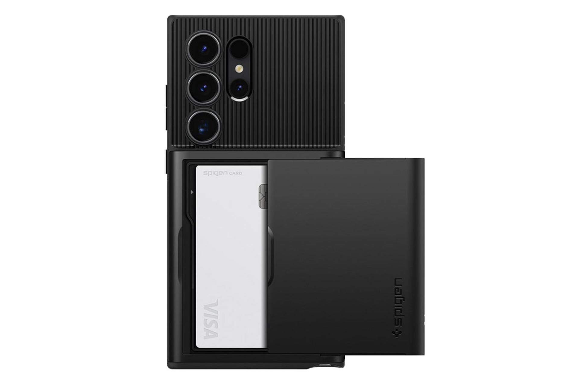 مرجع متخصصين ايران قاب موبايل اسپيگن Spigen Slim Armor CS Samsung Galaxy S24 Ultra نماي پشت