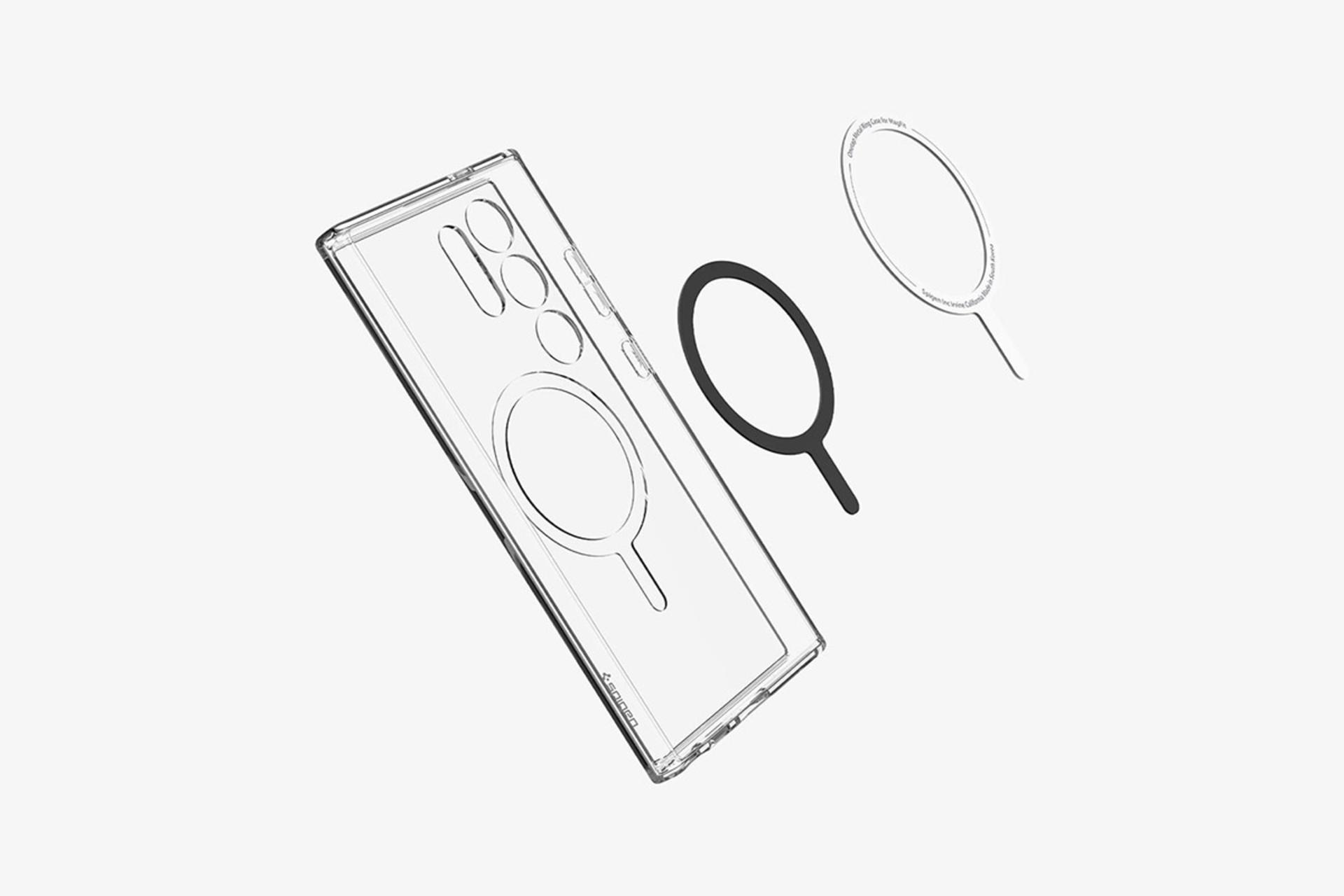 قاب گوشی اسپیگن Spigen Ultra Hybrid Metal Ring Samsung Galaxy S24 Ultra شفاف