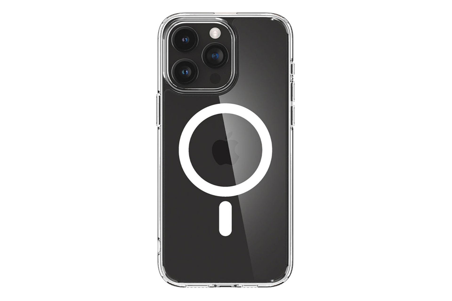 قاب گوشی اسپیگن Spigen Ultra Hybrid MagFit Apple iPhone 15 Pro Max نمای پشت روی گوشی