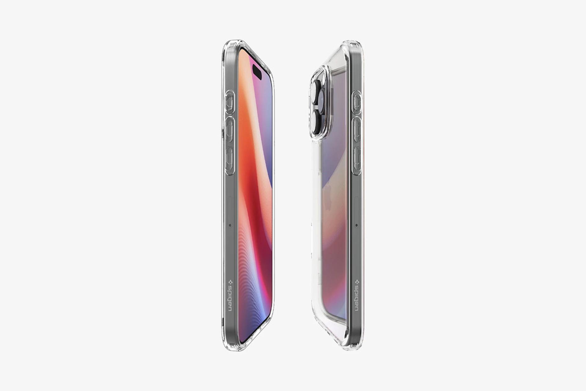 قاب گوشی اسپیگن Spigen Ultra Hybrid Apple iPhone 16 Pro نمای جانبی روی گوشی