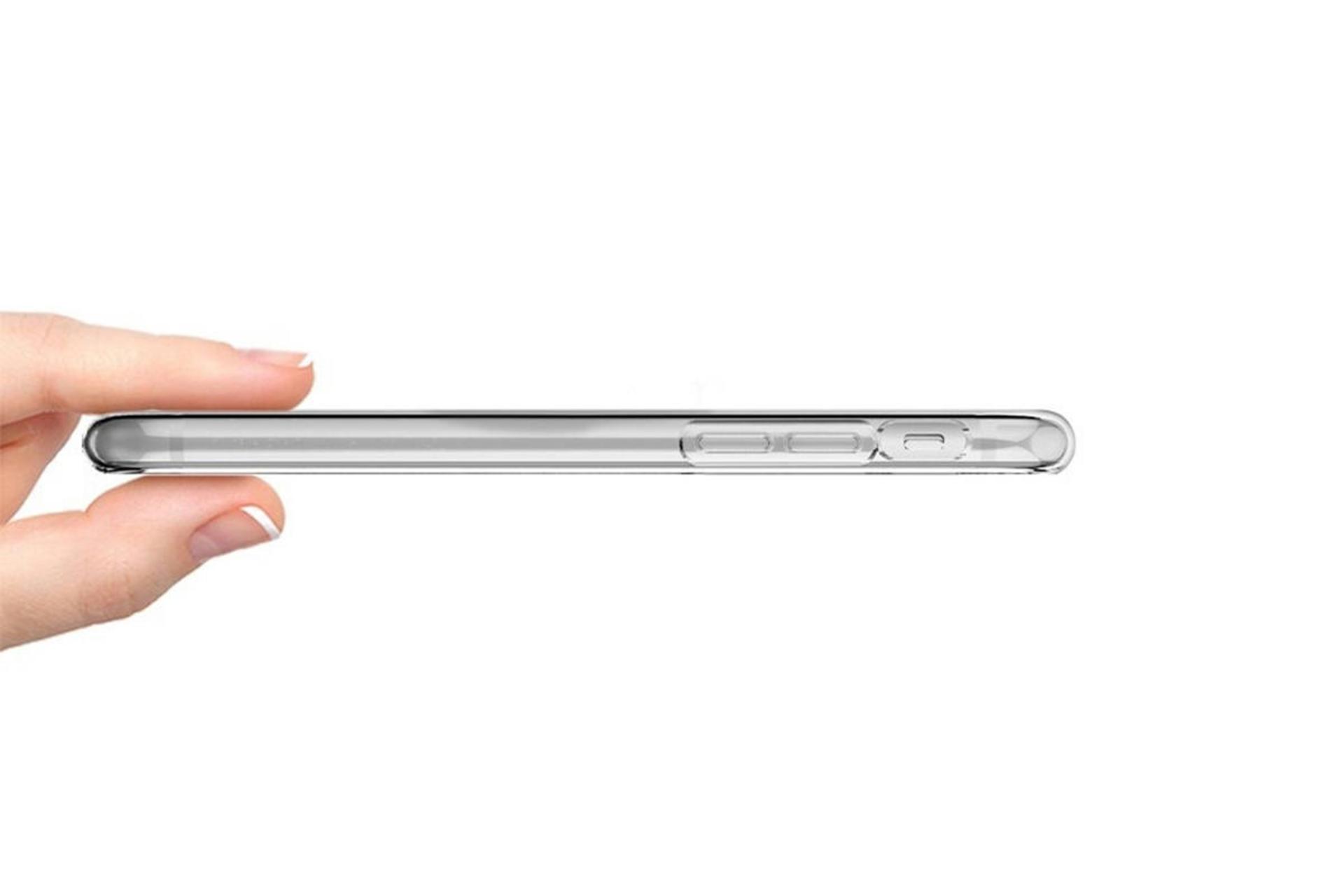 قاب گوشی اسپیگن Spigen Liquid Crystal Apple iPhone 7 نمای جانبی در دست