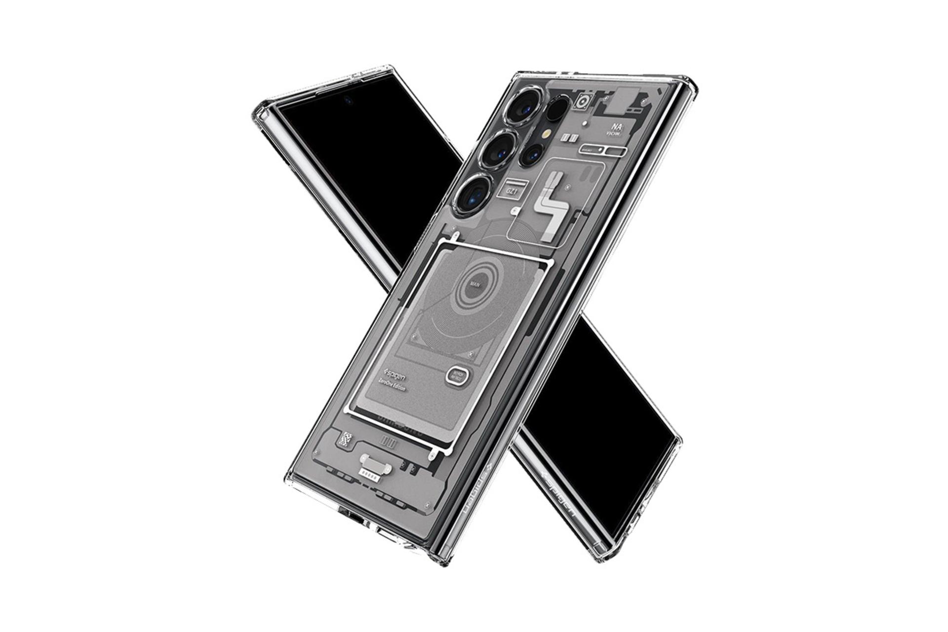 قاب گوشی اسپیگن Spigen Ultra Hybrid Zero One Samsung Galaxy S24 Ultra نمای پشت و جانبی