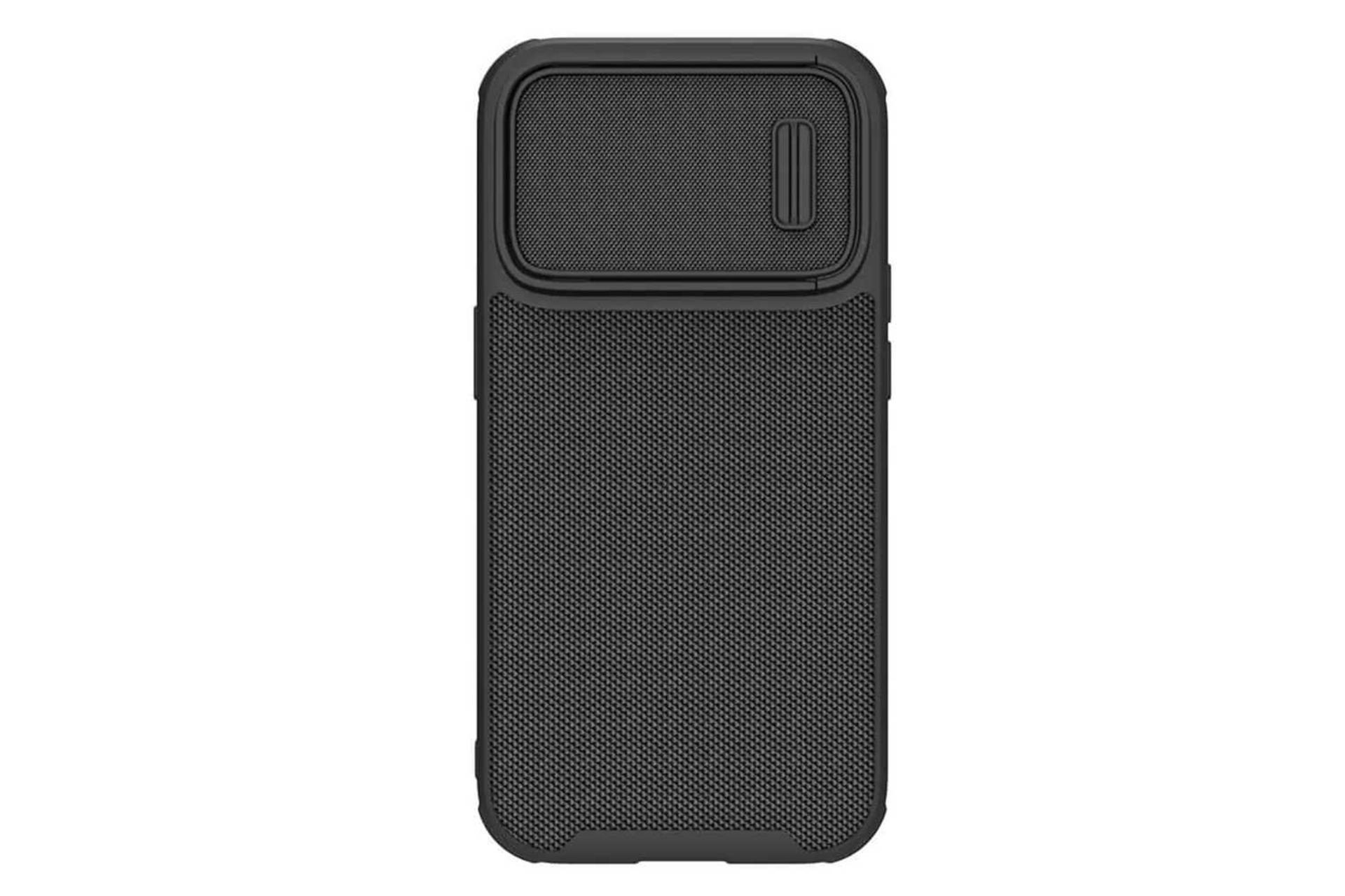 نمای پشت قاب گوشی نیلکین مدل Textured S مناسب اپل iPhone 14 Pro Max رنگ مشکی