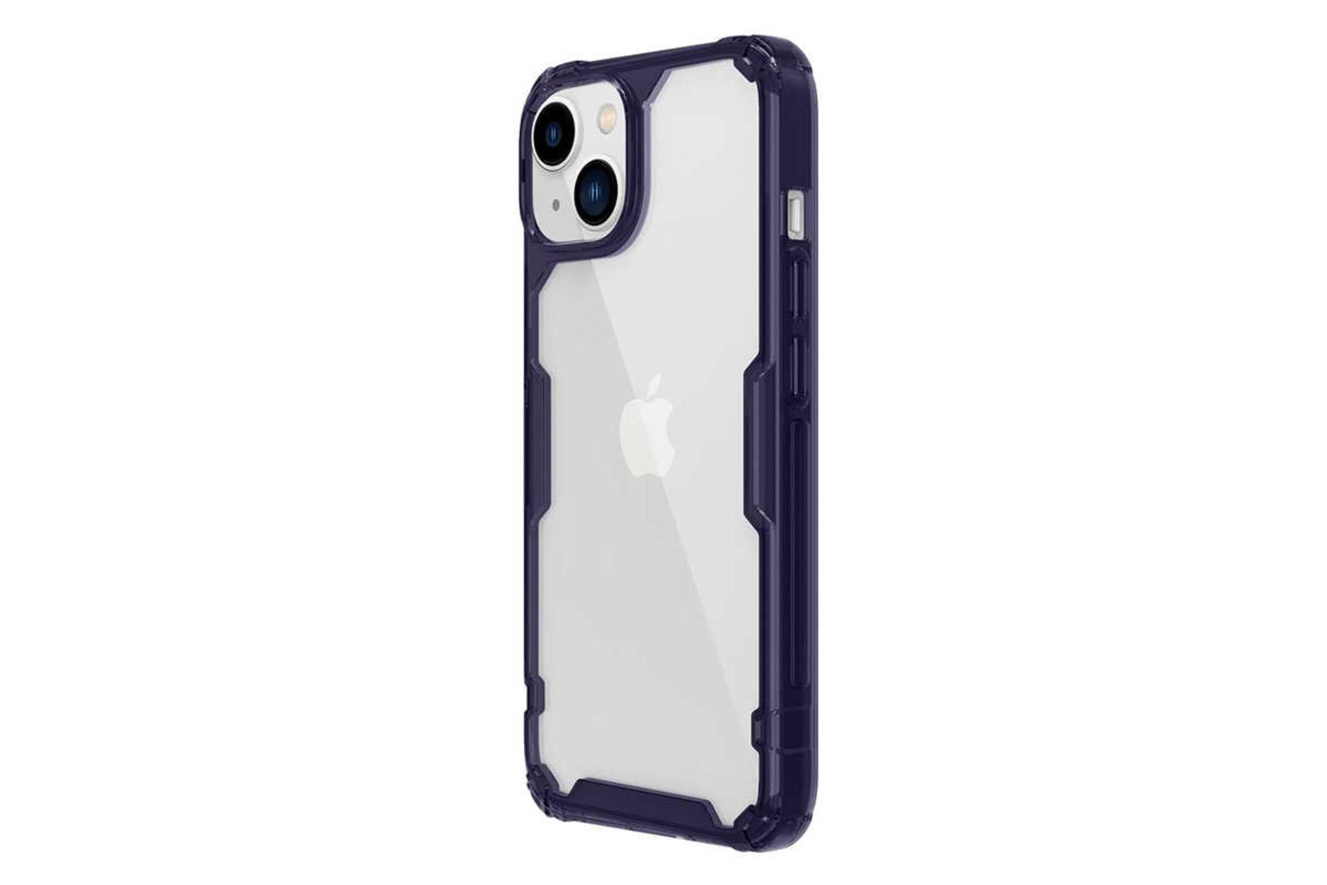 نمای سمت چپ قاب گوشی نیلکین مدل Nature TPU Pro مناسب اپل iPhone 14 Plus رنگ بنفش