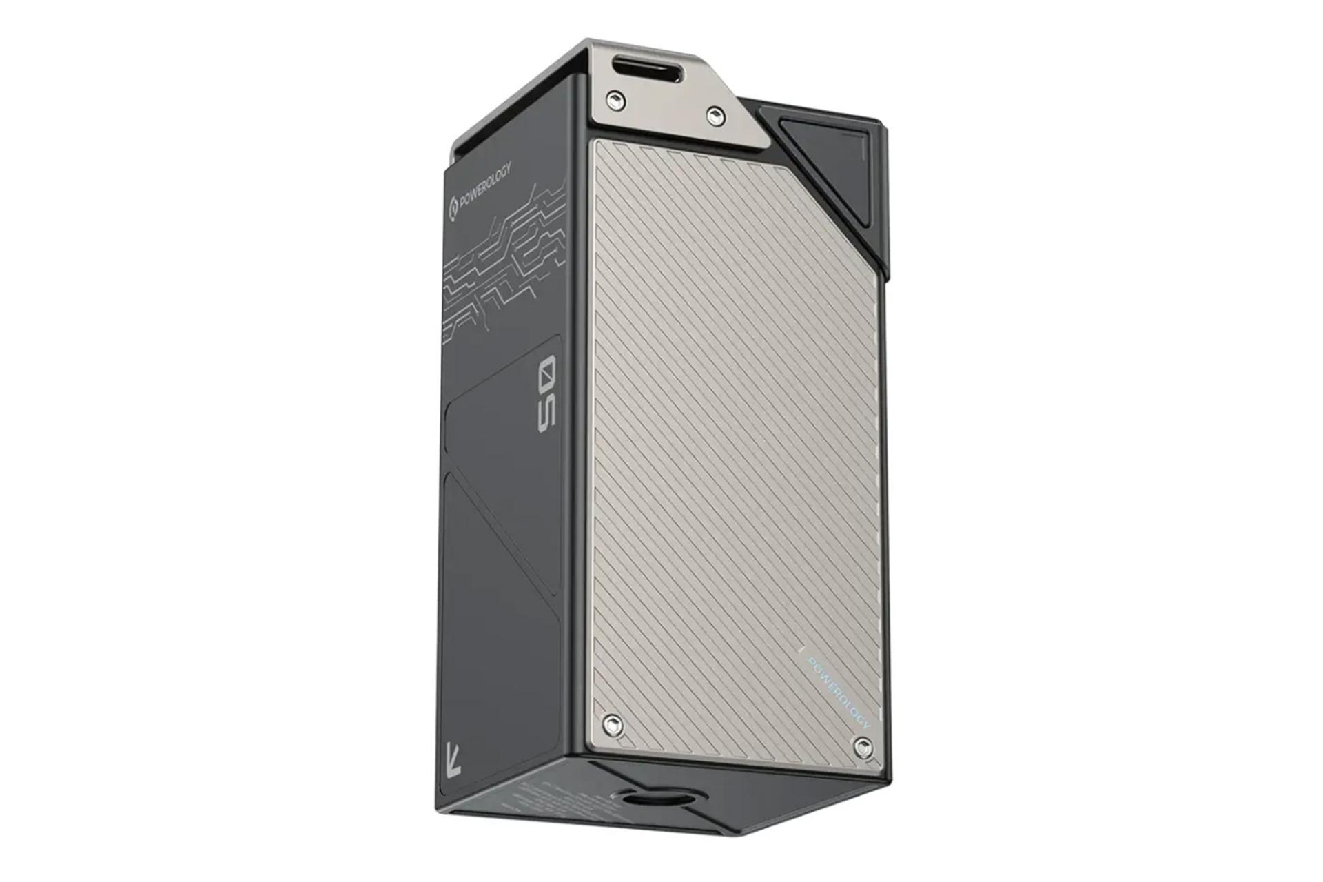 نمای کناری پاور بانک پاورولوجی Powerology PPBCHA68-BK 50000mAh