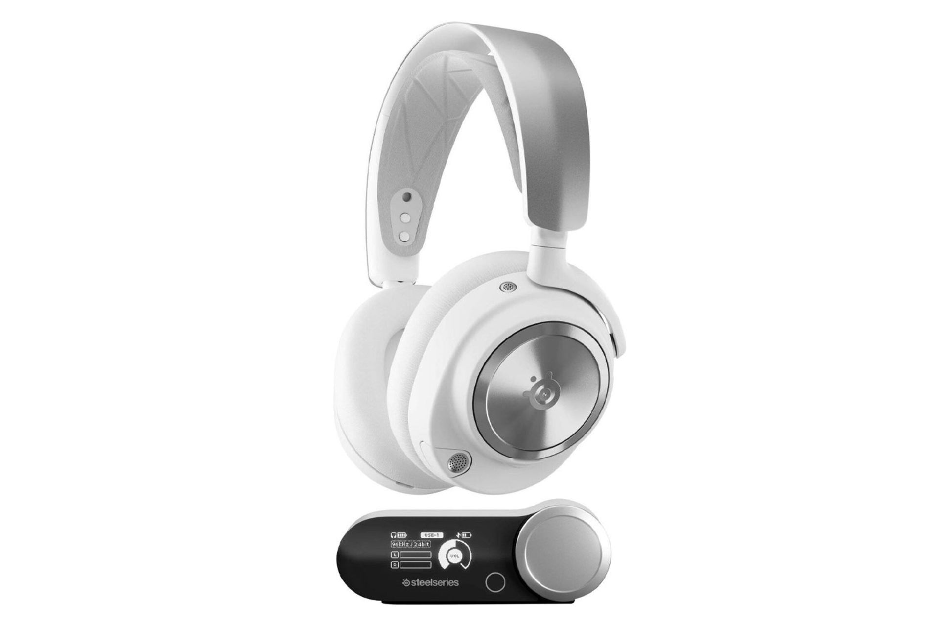 هدفون استیل سریز Arctis Nova Pro Wireless رنگ سفید