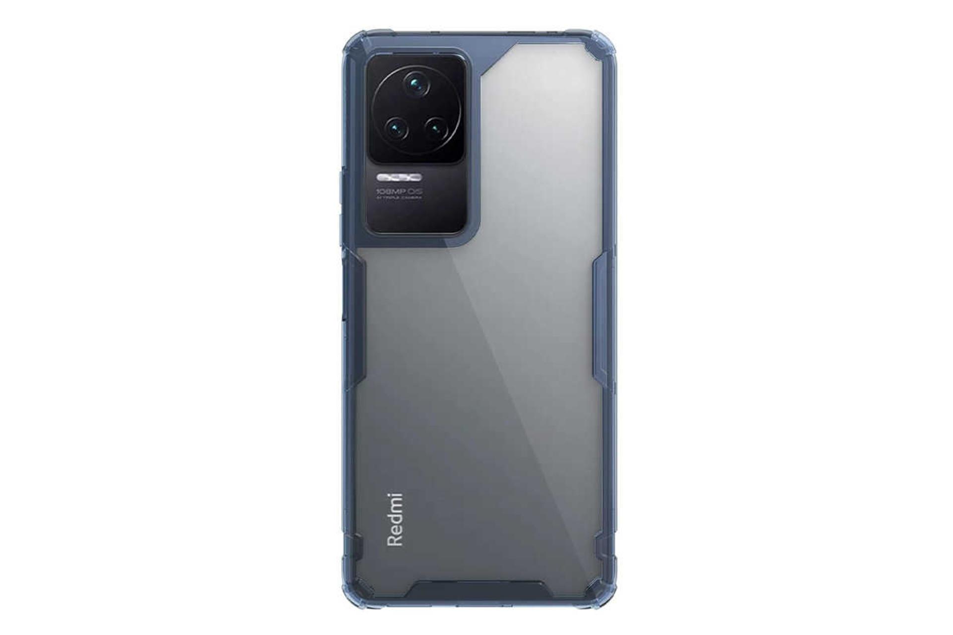 نمای پشت قاب گوشی نیلکین مدل Nature TPU Pro مناسب شیائومی Redmi K40S / Poco F4 رنگ آبی