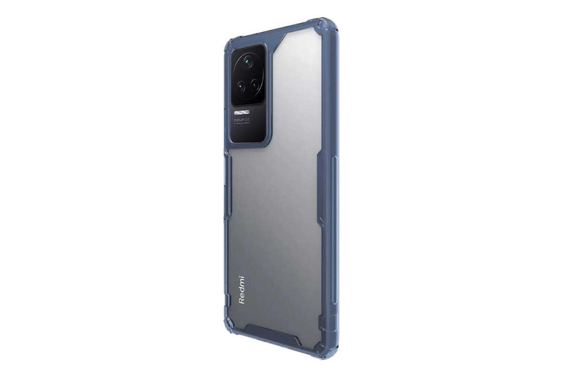 نمای سمت راست قاب گوشی نیلکین مدل Nature TPU Pro مناسب شیائومی Redmi K40S / Poco F4 رنگ آبی