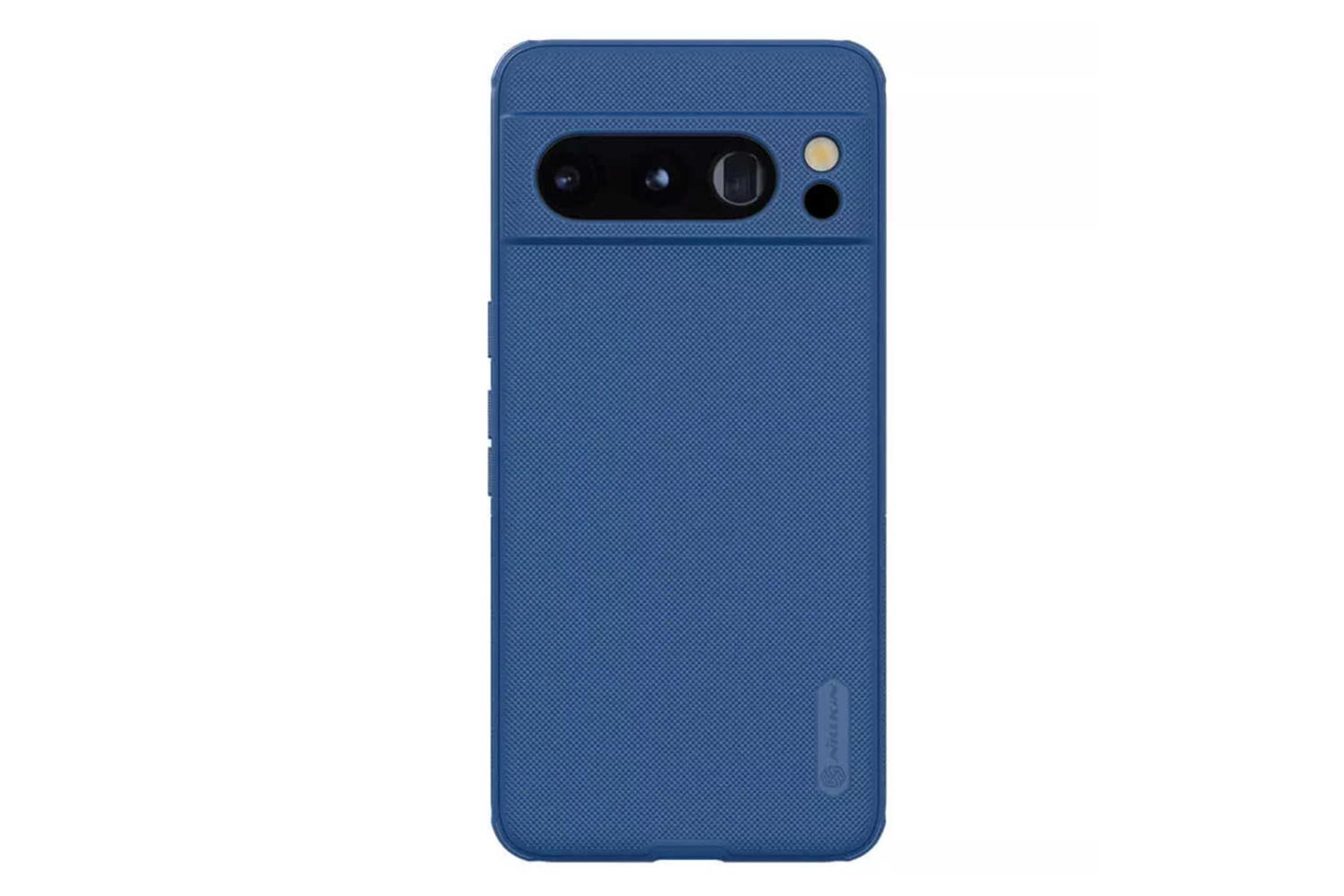 نمای پشت قاب گوشی نیلکین مدل Super Frosted Shield Pro مناسب گوگل Pixel 8 رنگ آبی