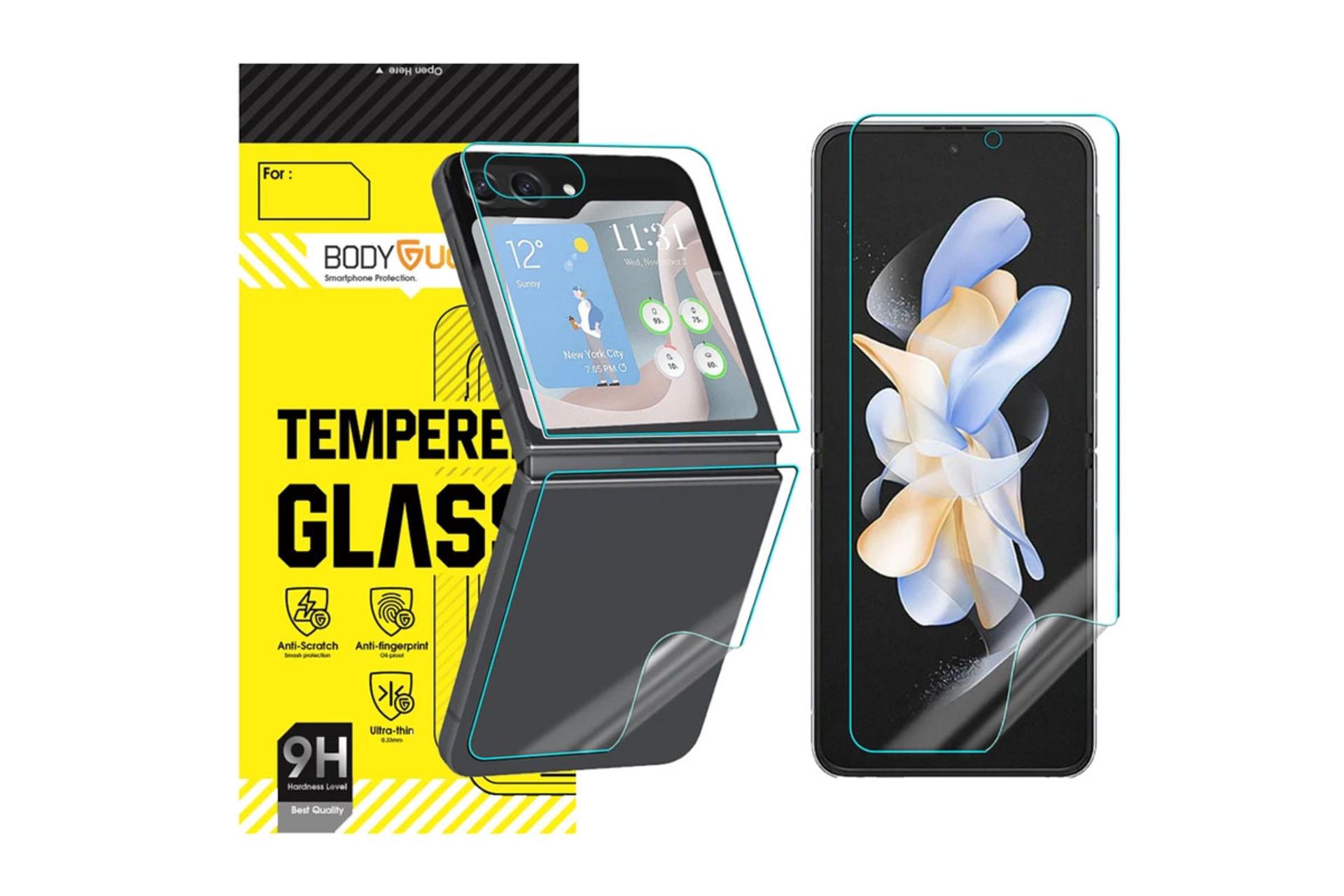 محافظ صفحه نمایش گوشی بادیگارد مدل HydroGel مناسب سامسونگ Galaxy Z Flip5 به همراه محافظ پشت گوشی