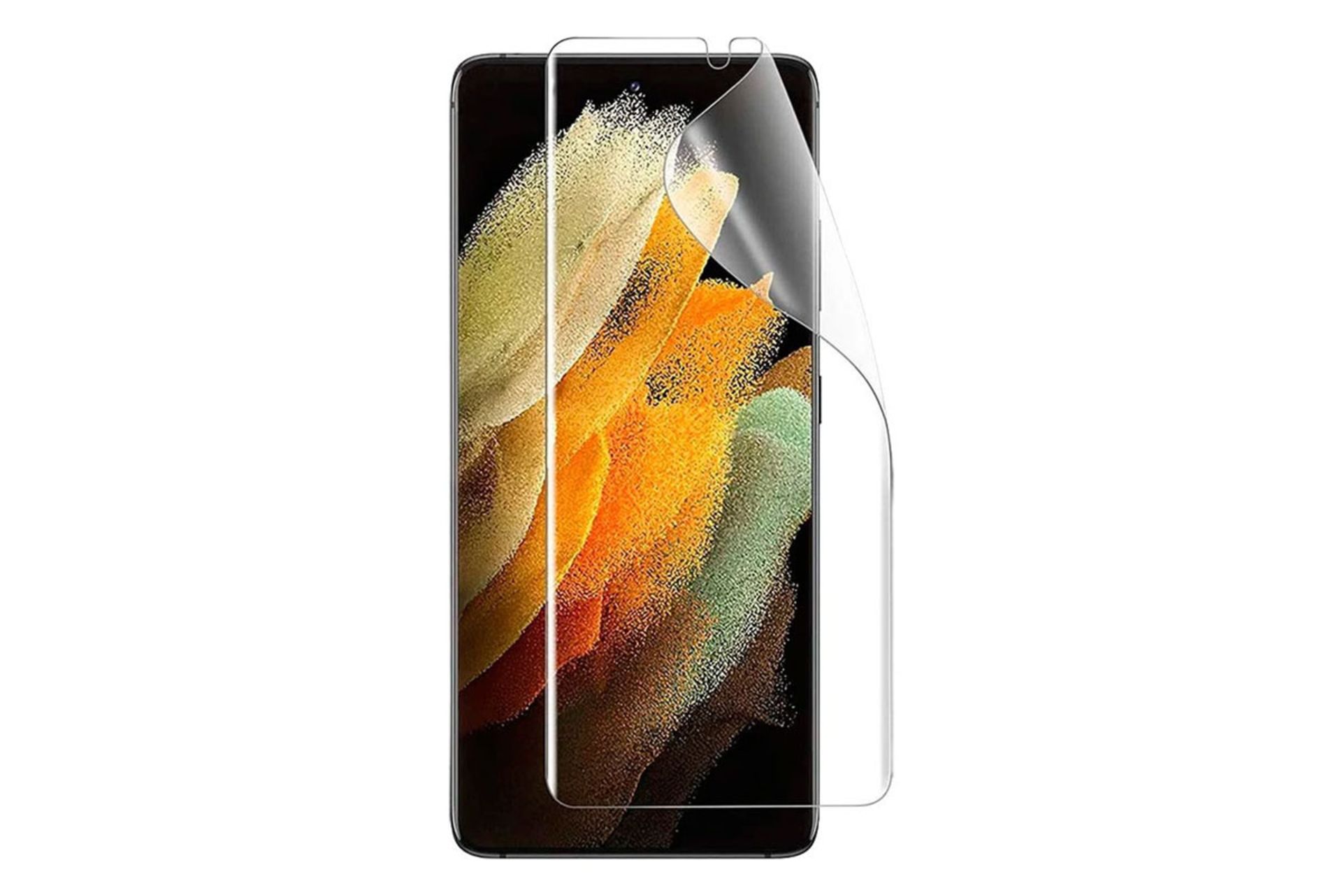 شفافیت محافظ صفحه نمایش گوشی بادیگارد مدل HydroGel مناسب سامسونگ Galaxy S21 Ultra به همراه محافظ پشت گوشی