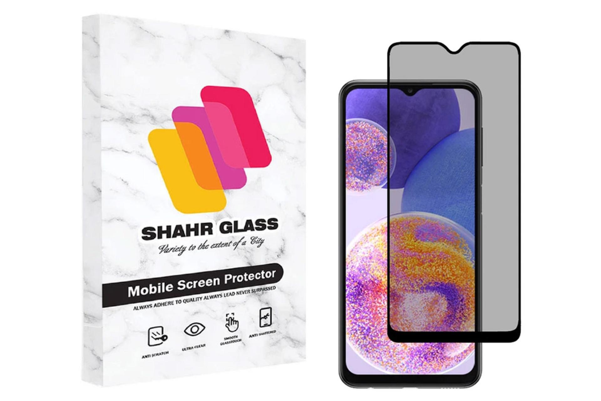 مرجع متخصصين ايران محافظ صفحه نمايش موبايل شهر گلس مدل PRV مناسب سامسونگ Galaxy A23