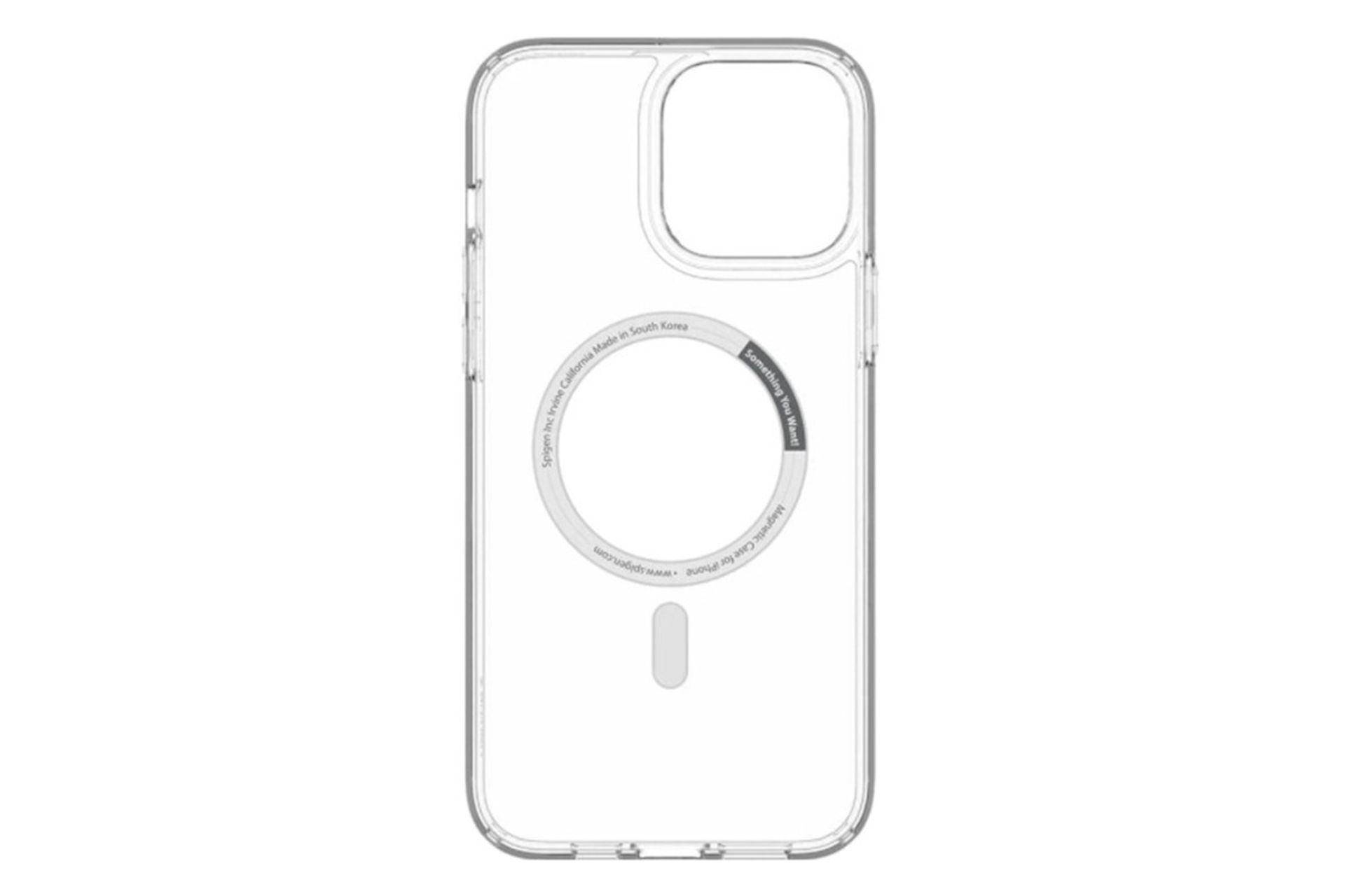 قاب گوشی اسپیگن Spigen Ultra Hybrid MagFit Apple iPhone 12 Pro Max شفاف نمای پشت