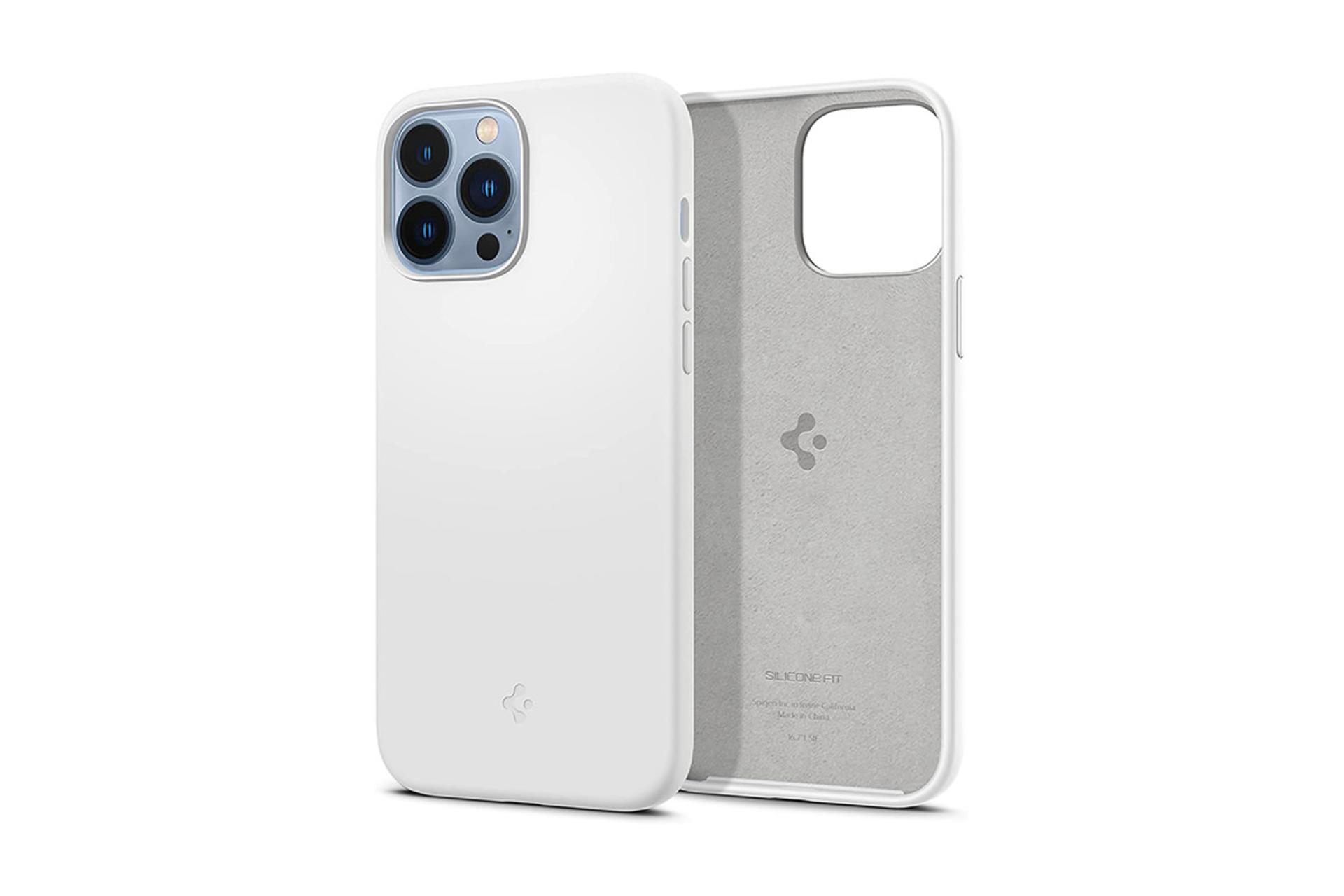 قاب گوشی اسپیگن Spigen Silicone Fit Apple iPhone 13 Pro Max رنگ سفید