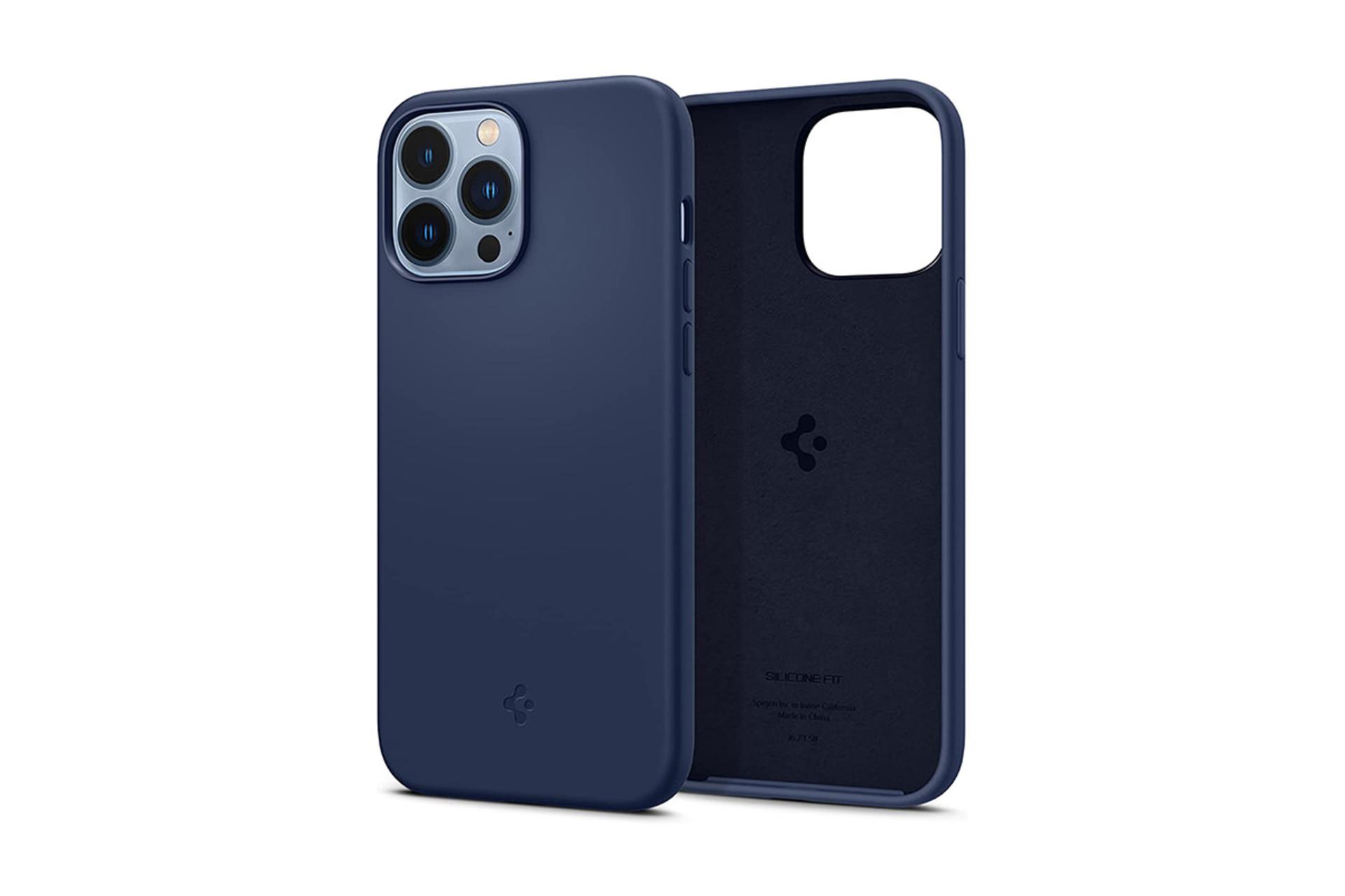 قاب گوشی اسپیگن Spigen Silicone Fit Apple iPhone 13 Pro Max رنگ آبی