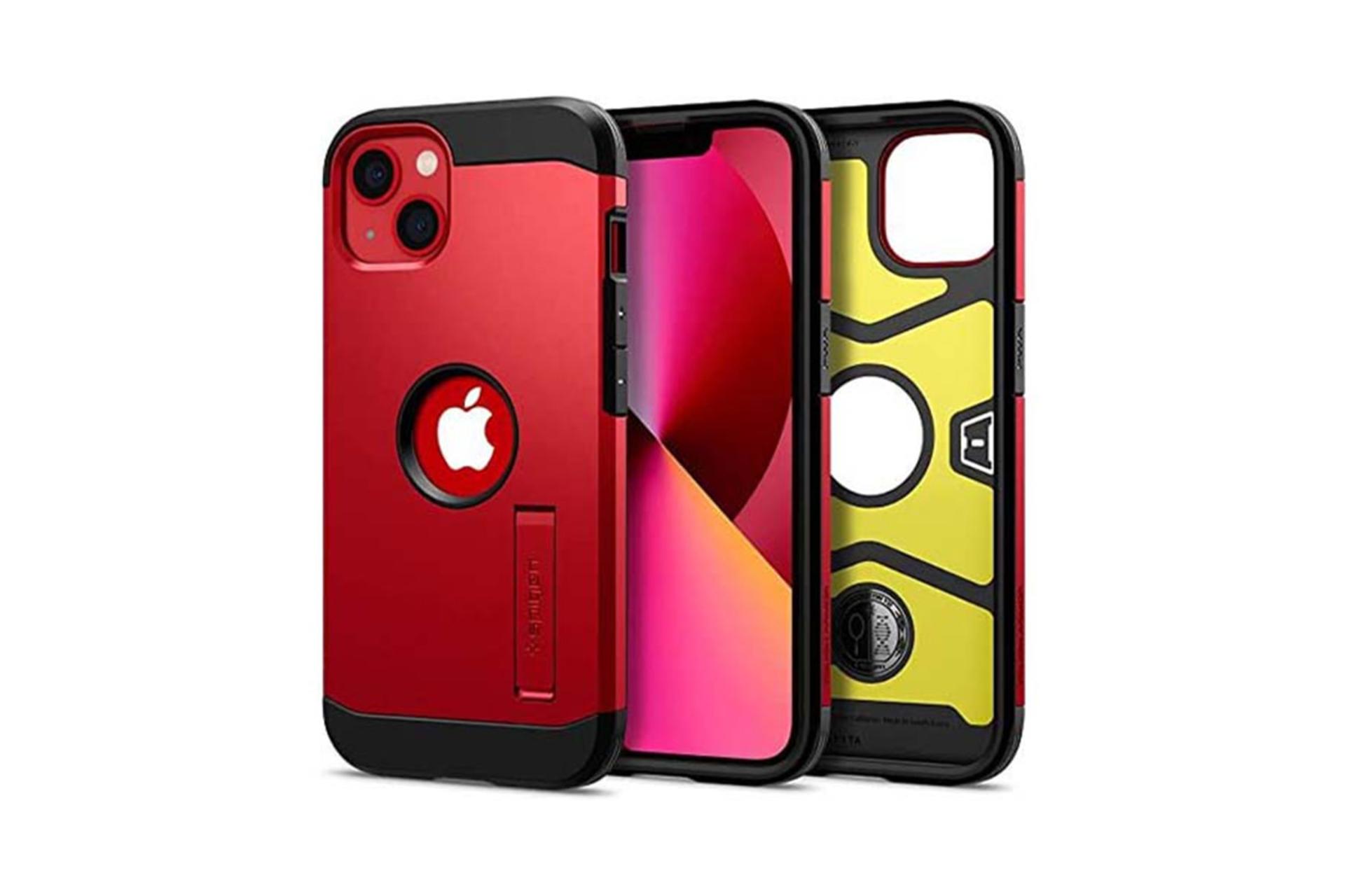 قاب گوشی اسپیگن Spigen Tough Armor Apple iPhone 13 Pro Max رنگ قرمز