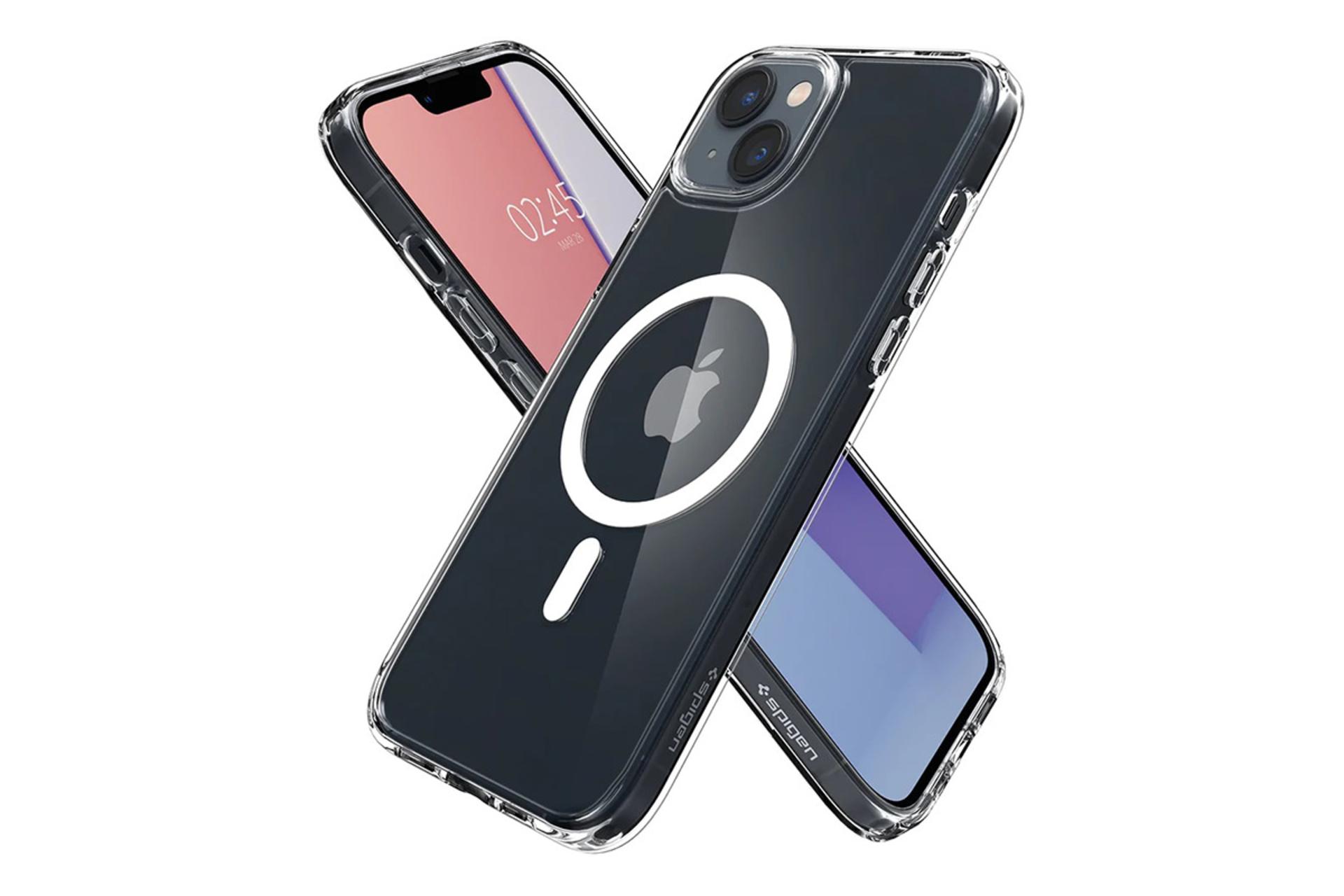 قاب گوشی اسپیگن Spigen Ultra Hybrid MagFit Apple iPhone 14 روی گوشی
