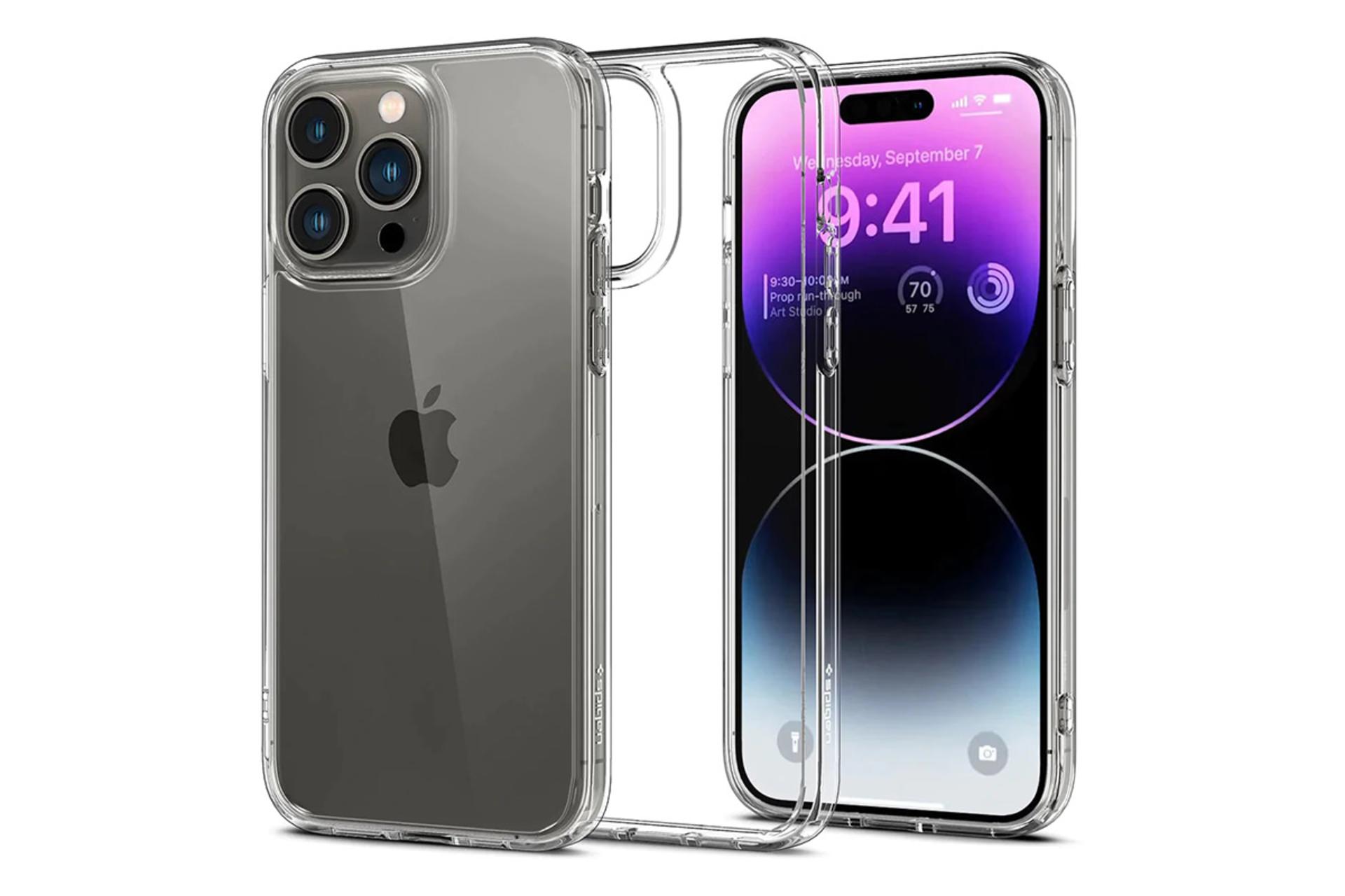 قاب گوشی اسپیگن Spigen Ultra Hybrid Apple iPhone 14 Pro Max روی گوشی