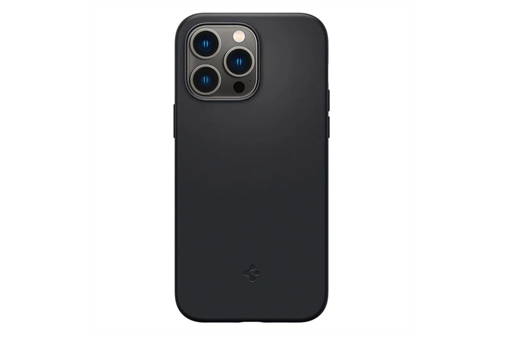 قاب گوشی اسپیگن Spigen Silicone Fit MagFit Apple iPhone 14 Pro Max رنگ مشکی نمای پشت