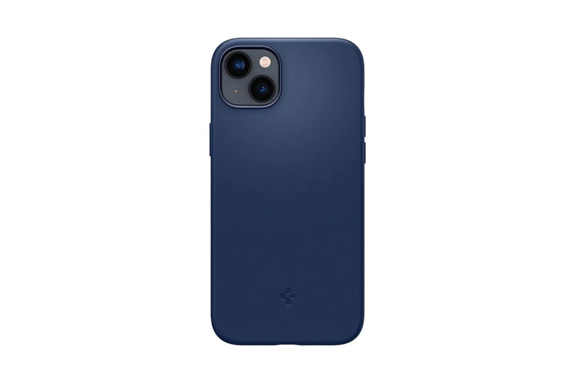 قاب گوشی اسپیگن Spigen Silicone Fit MagFit Apple iPhone 14 Plus رنگ آبی نمای پشت