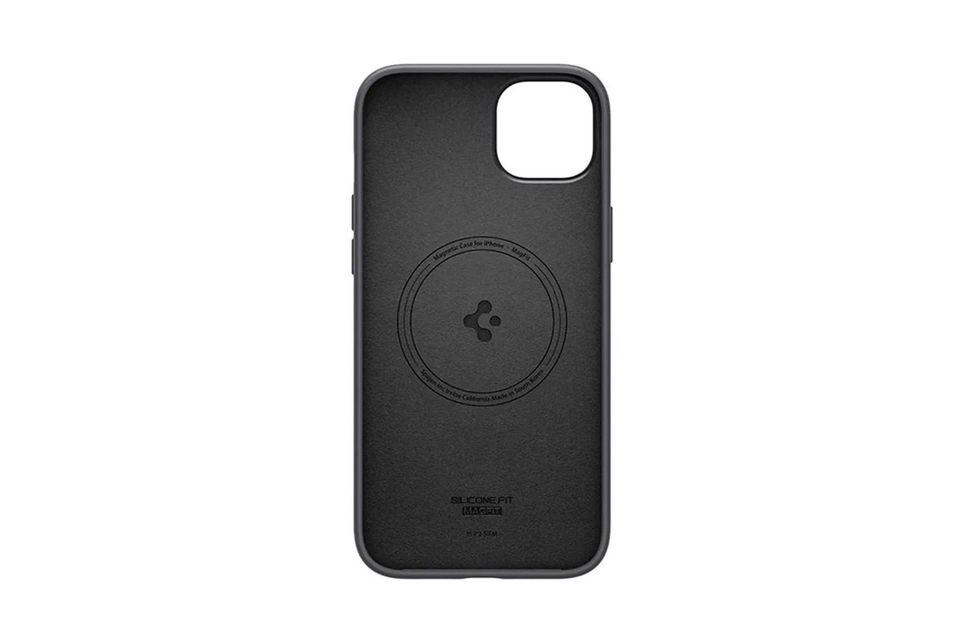 قاب گوشی اسپیگن Spigen Silicone Fit MagFit Apple iPhone 14 Plus رنگ مشکی نمای داخل